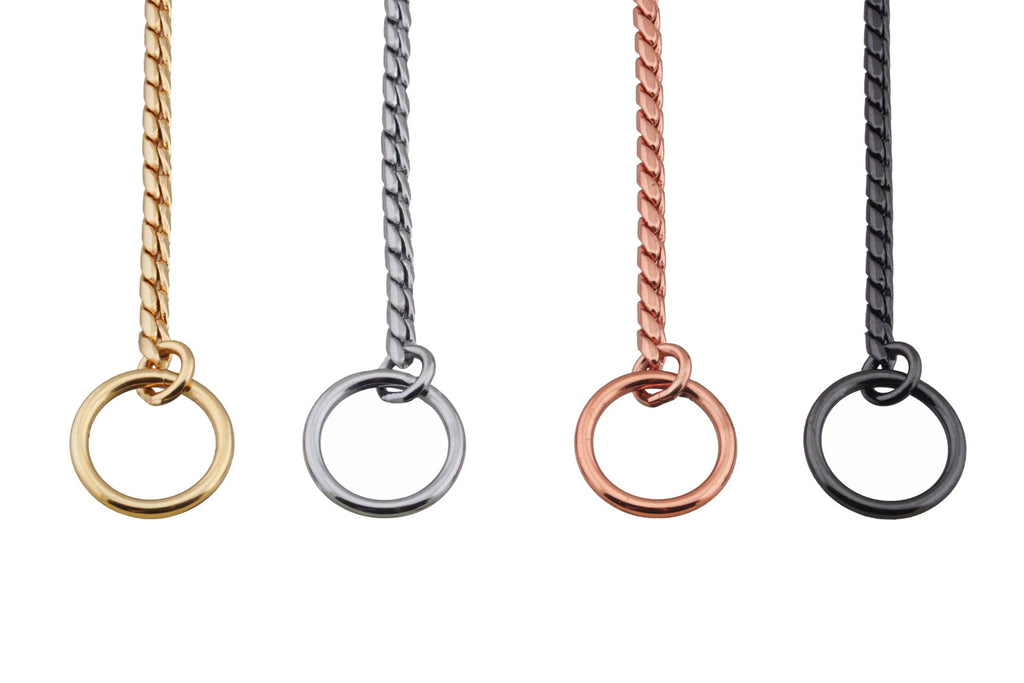 Slip Snake Show Chain Collar (28 in x 3.8mm)