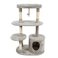 GOOPAWS 3-Tier 48-in Faux Fur Top Perch Cat Tree & Condo