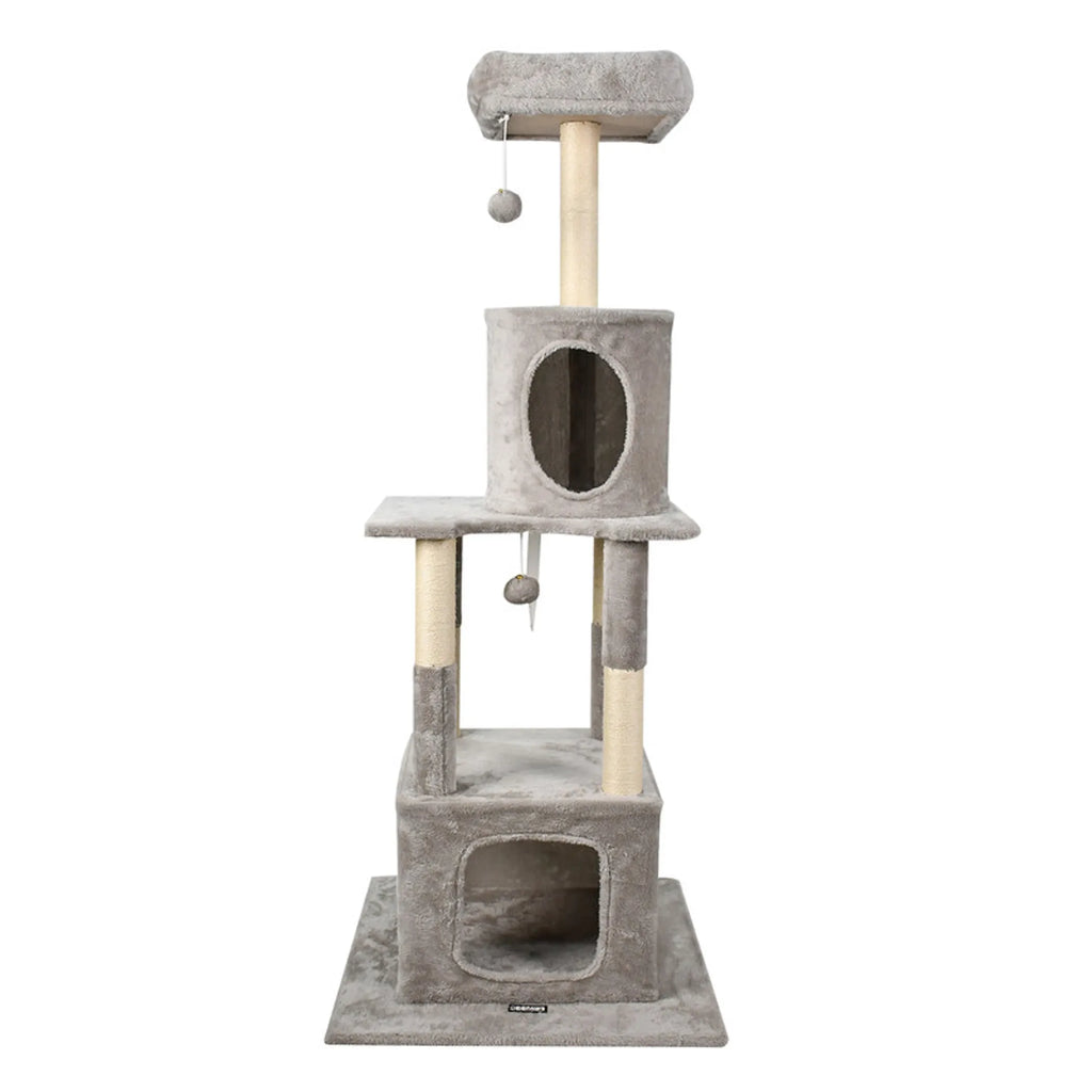 GOOPAWS 38-in Faux Fur Top Perch Cat Tree & Condo