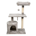 GOOPAWS 38-in Faux Fur Top Perch Cat Tree & Condo with Basket