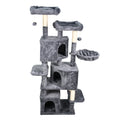 GOOPAWS Multi-Level 57-in Faux Fur Cat Tree & Condo with Hammock
