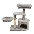 GOOPAWS Multi-Level 57-in Faux Fur Cat Tree & Condo with Hammock