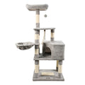 GOOPAWS 43-in Faux Fur Top Perch Cat Tree & Condo