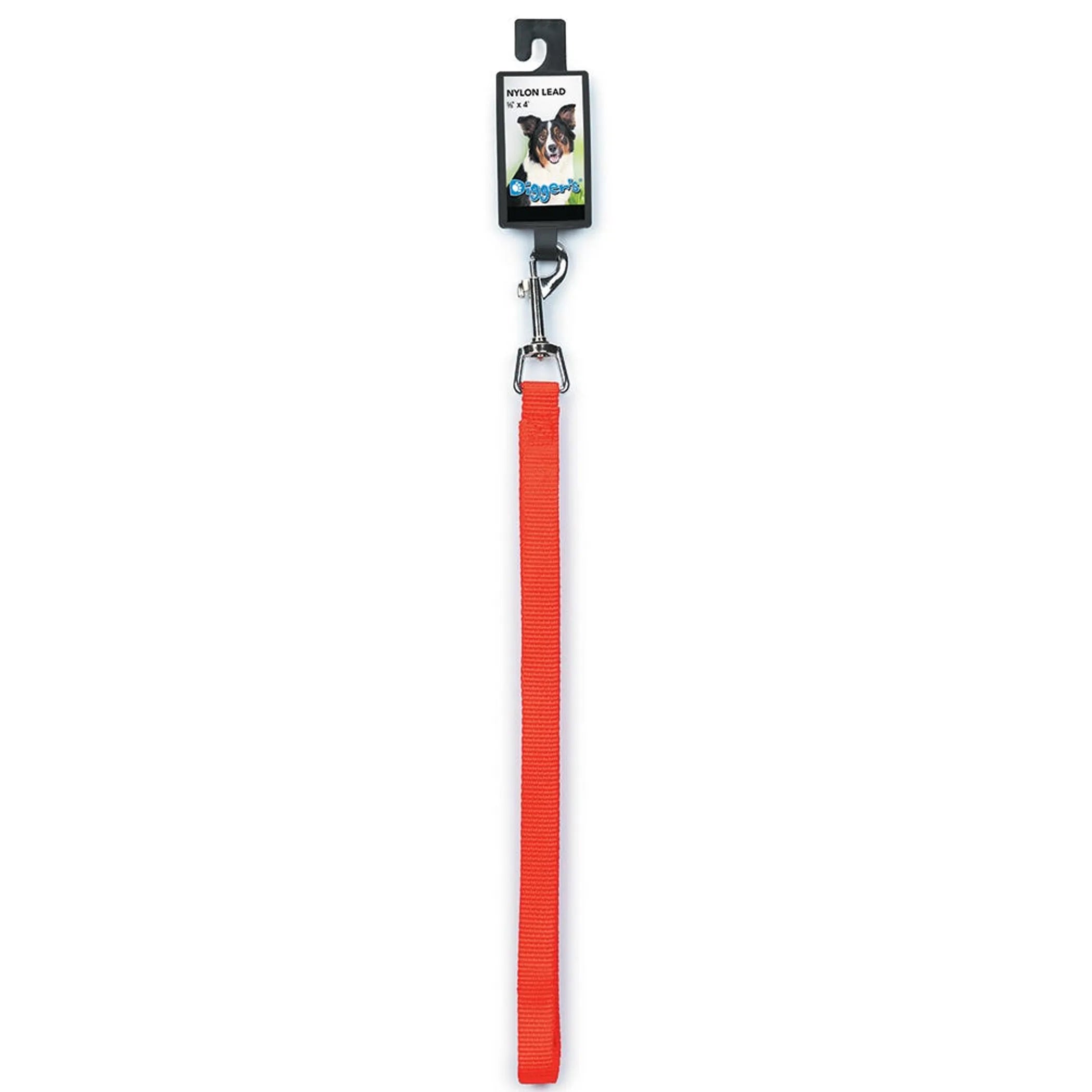 DGR 5/8in Nylon Lead 48in Neon Org