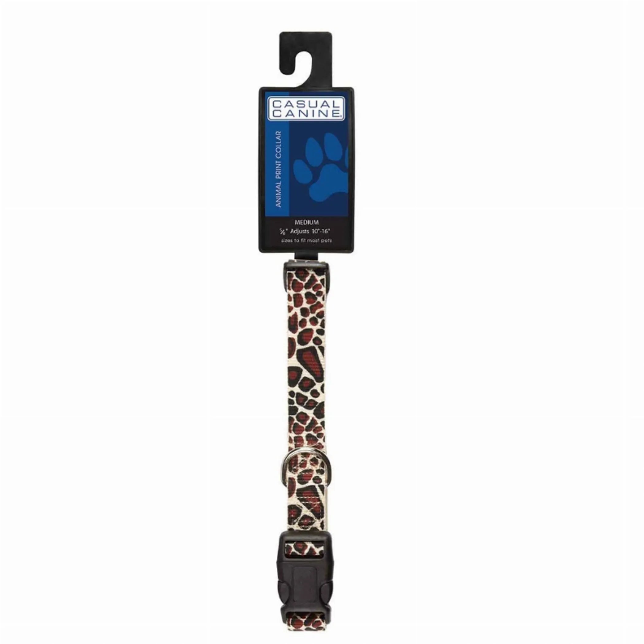 CC Animal Print Collar 10-16In Cheetah