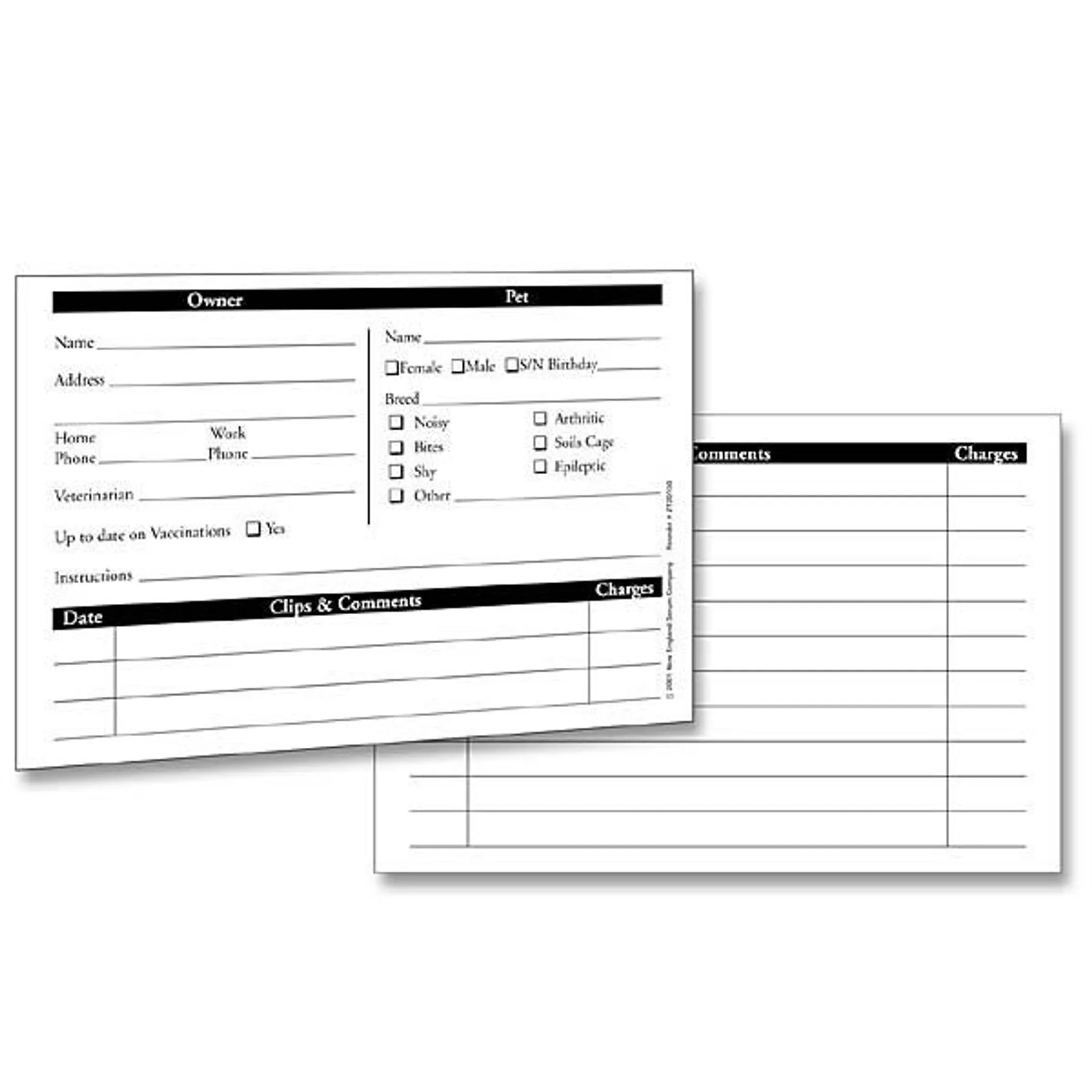 Customer Profile Cards 4x6In 50Pk