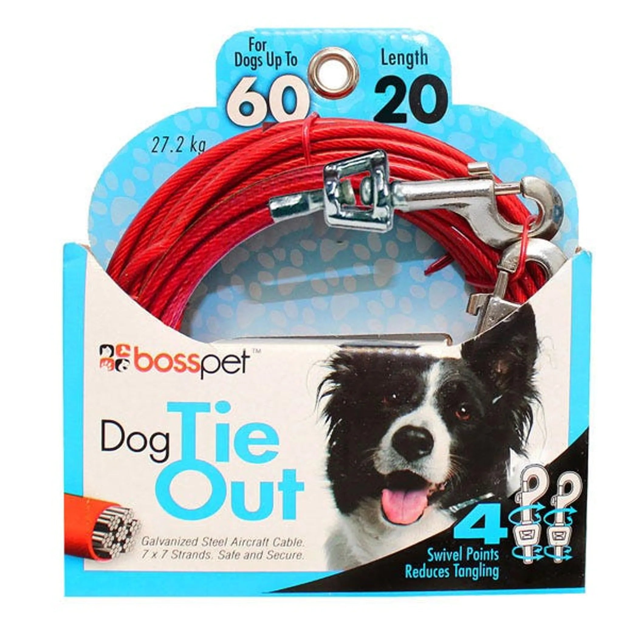 BP Tie-Out Swivel Snap 10ft Med