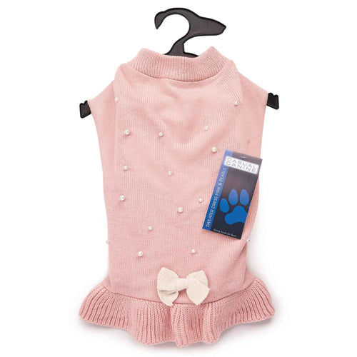 CC Sweater Dress Pink & Pearls XS