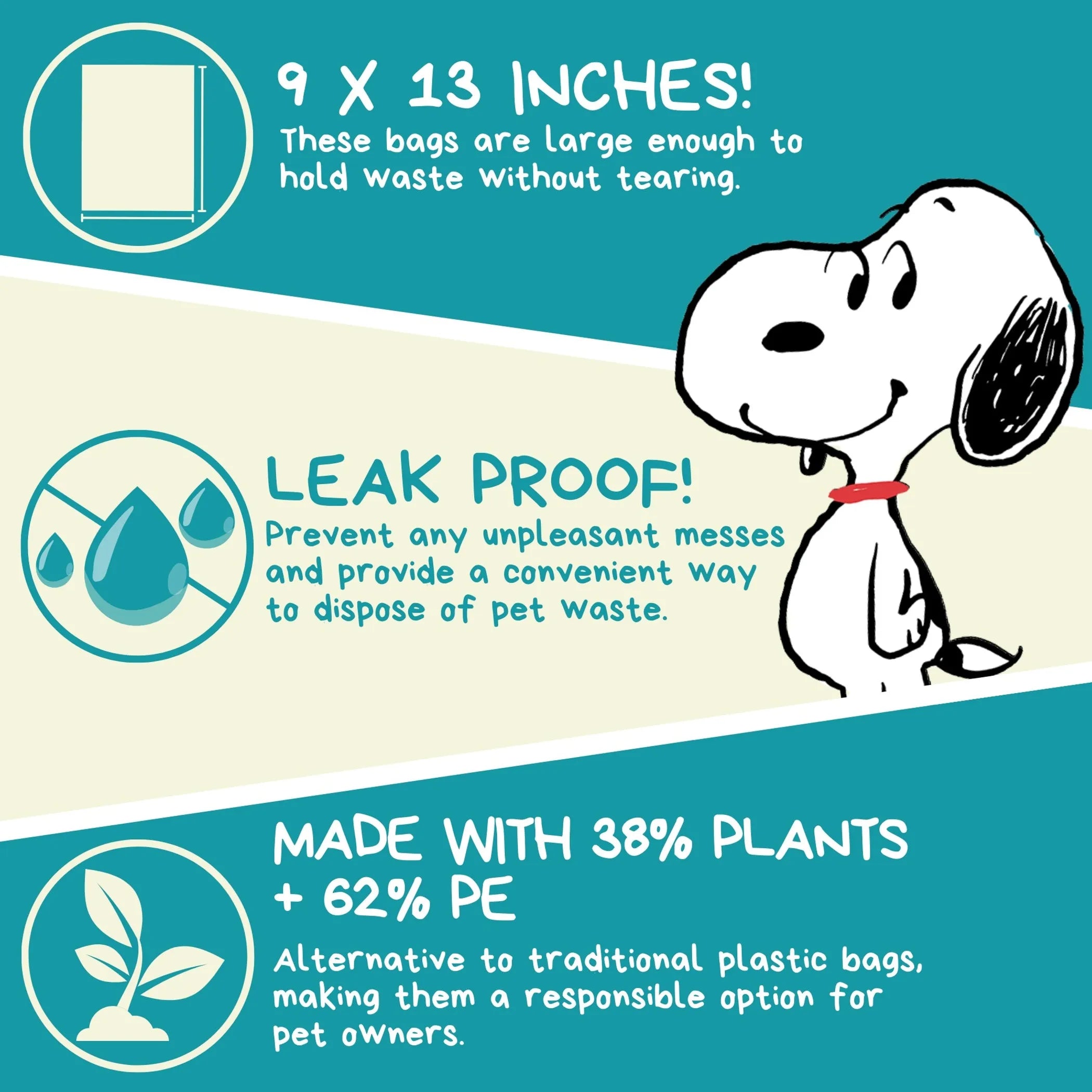 USDA Biobased Peanuts Unscented Leash Rolls