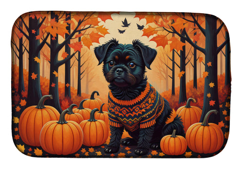 Autumn Leaves Dish Drying Mat - Size: 14  X 21" | Pack Of: 1 | Collection name: Autumn leaves