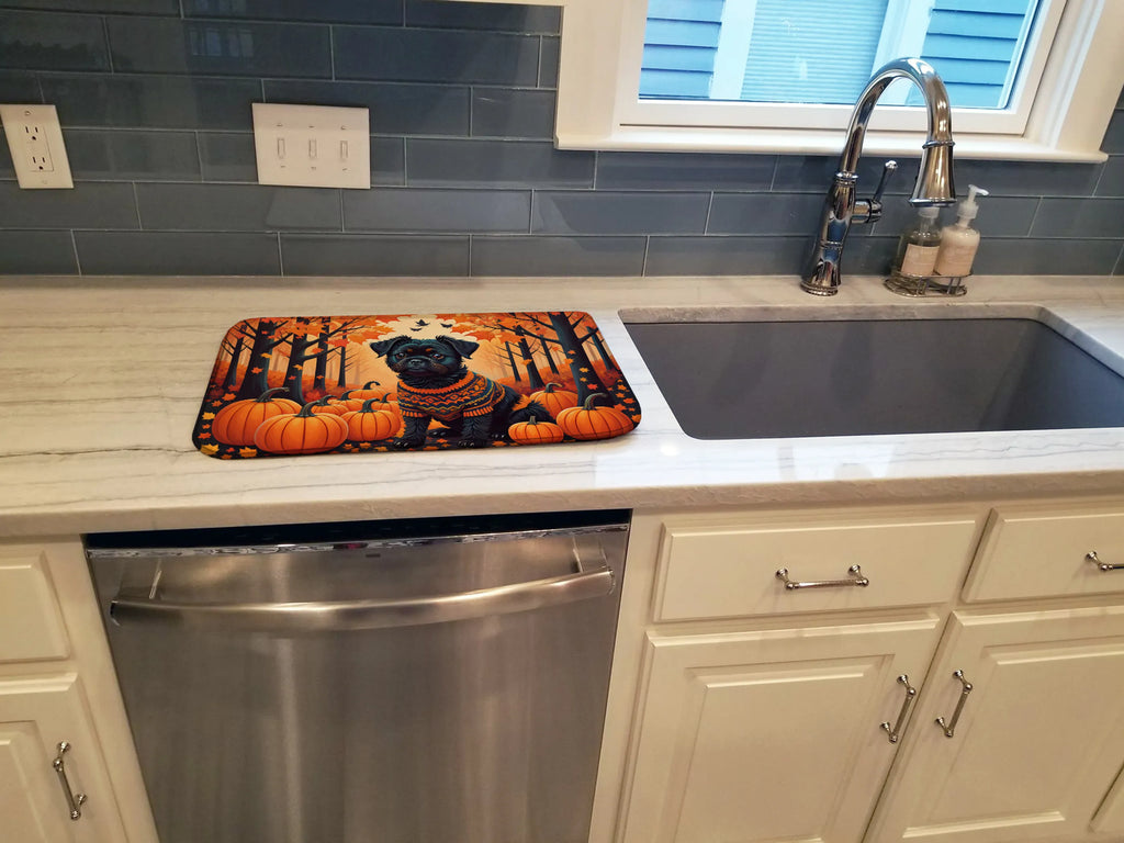 Autumn Leaves Dish Drying Mat - Size: 14  X 21" | Pack Of: 1 | Collection name: Autumn leaves