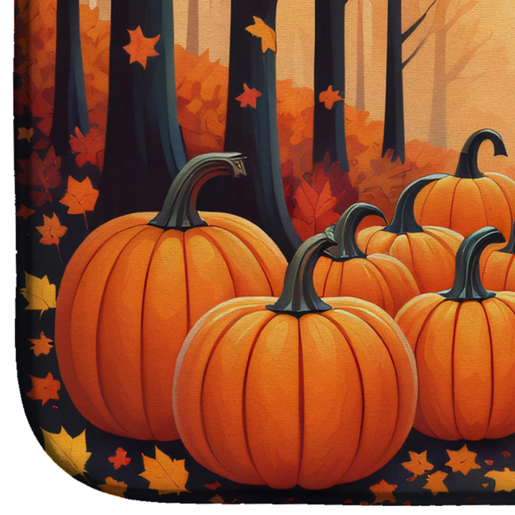 Autumn Leaves Dish Drying Mat - Size: 14  X 21" | Pack Of: 1 | Collection name: Autumn leaves