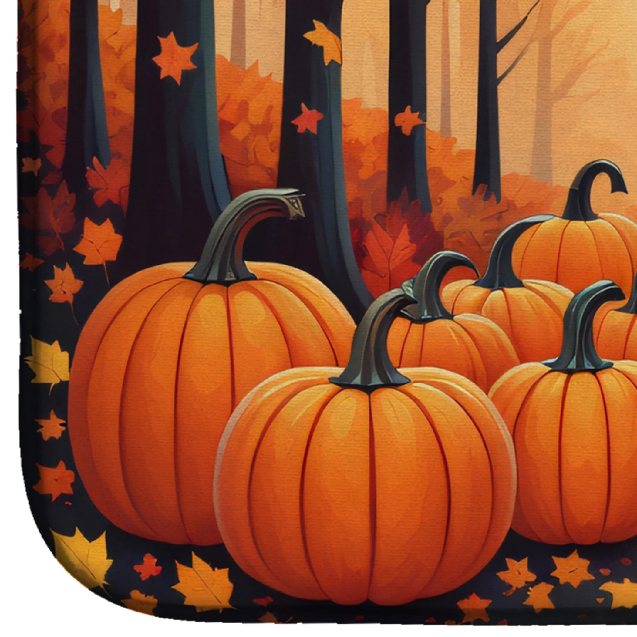 Autumn Leaves Dish Drying Mat - Size: 14  X 21" | Pack Of: 1 | Collection name: Autumn leaves