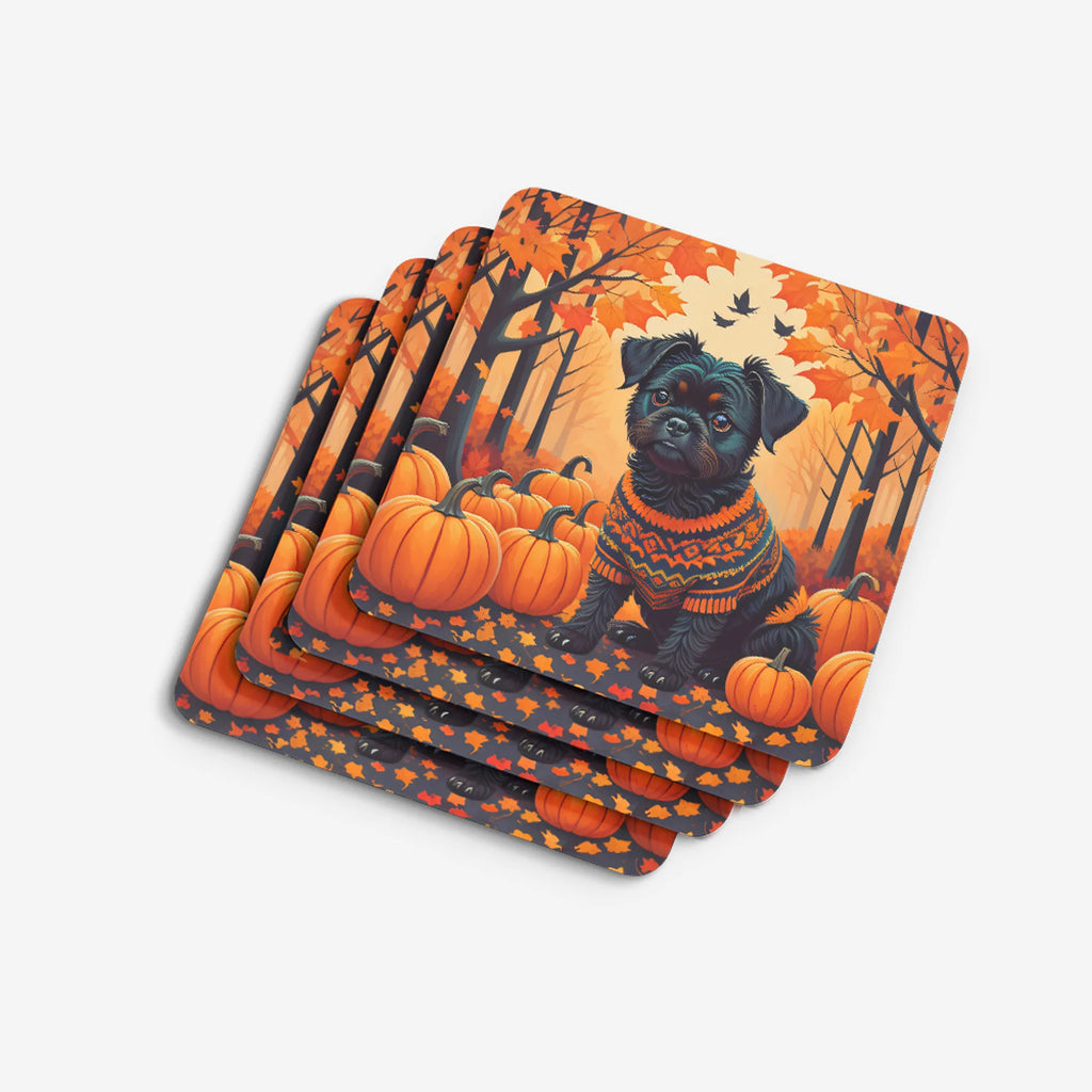 Autumn Leaves Foam Coasters - Size: 3.5 | Pack Of: 1 | Collection name: Autumn leaves