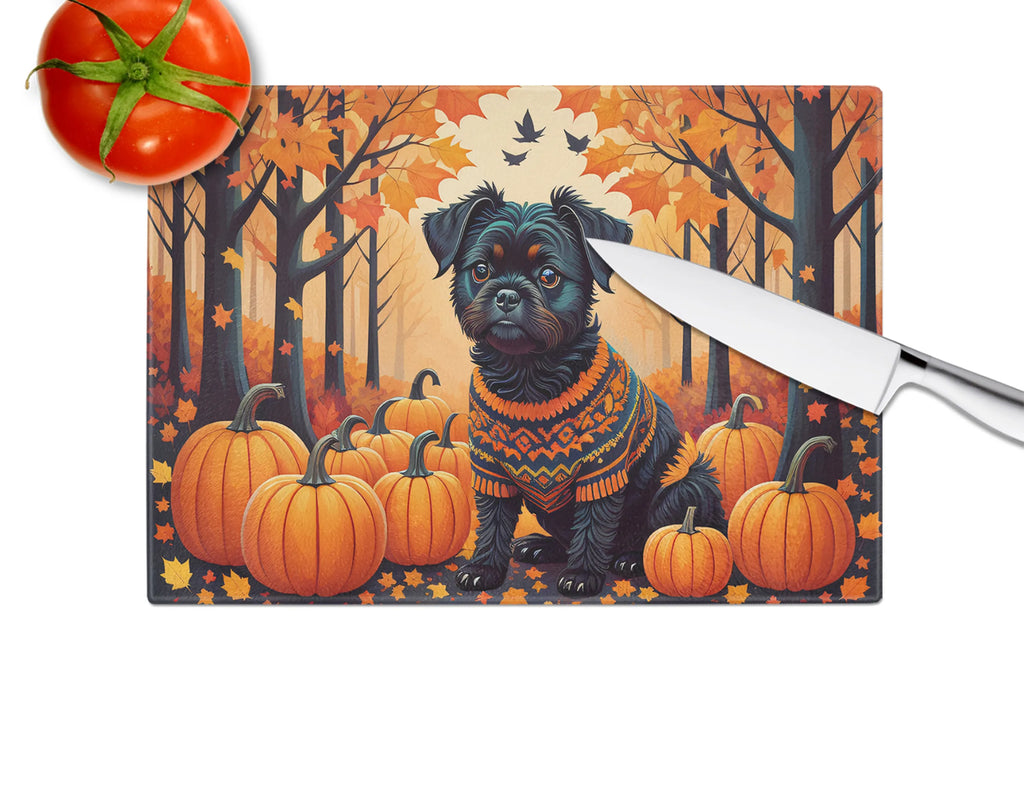 Autumn Leaves Glass Cutting Board - Size: LARGE | Pack Of: 1 | Collection name: Autumn leaves