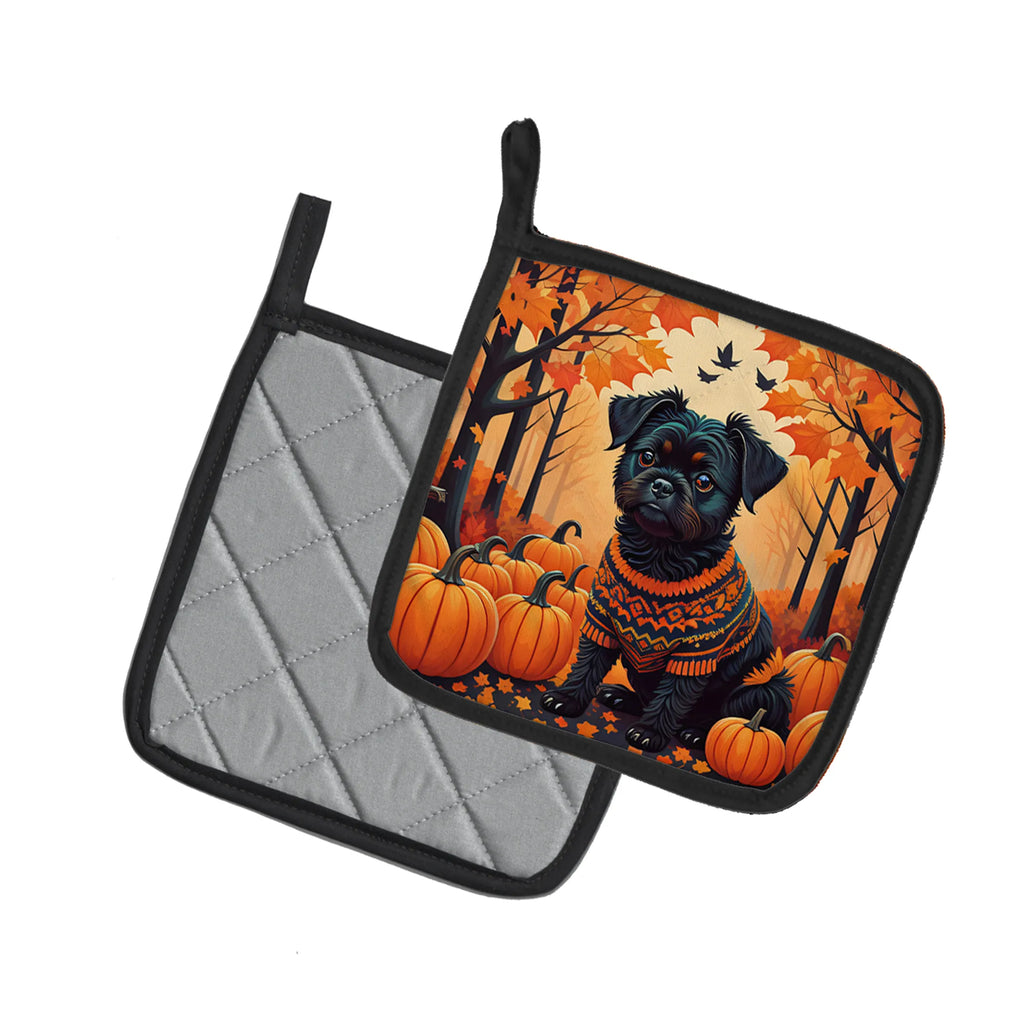 Autumn Leaves Pair of Pot Holders - Size: 7.5HX7.5W | Pack Of: 1 | Collection name: Autumn leaves