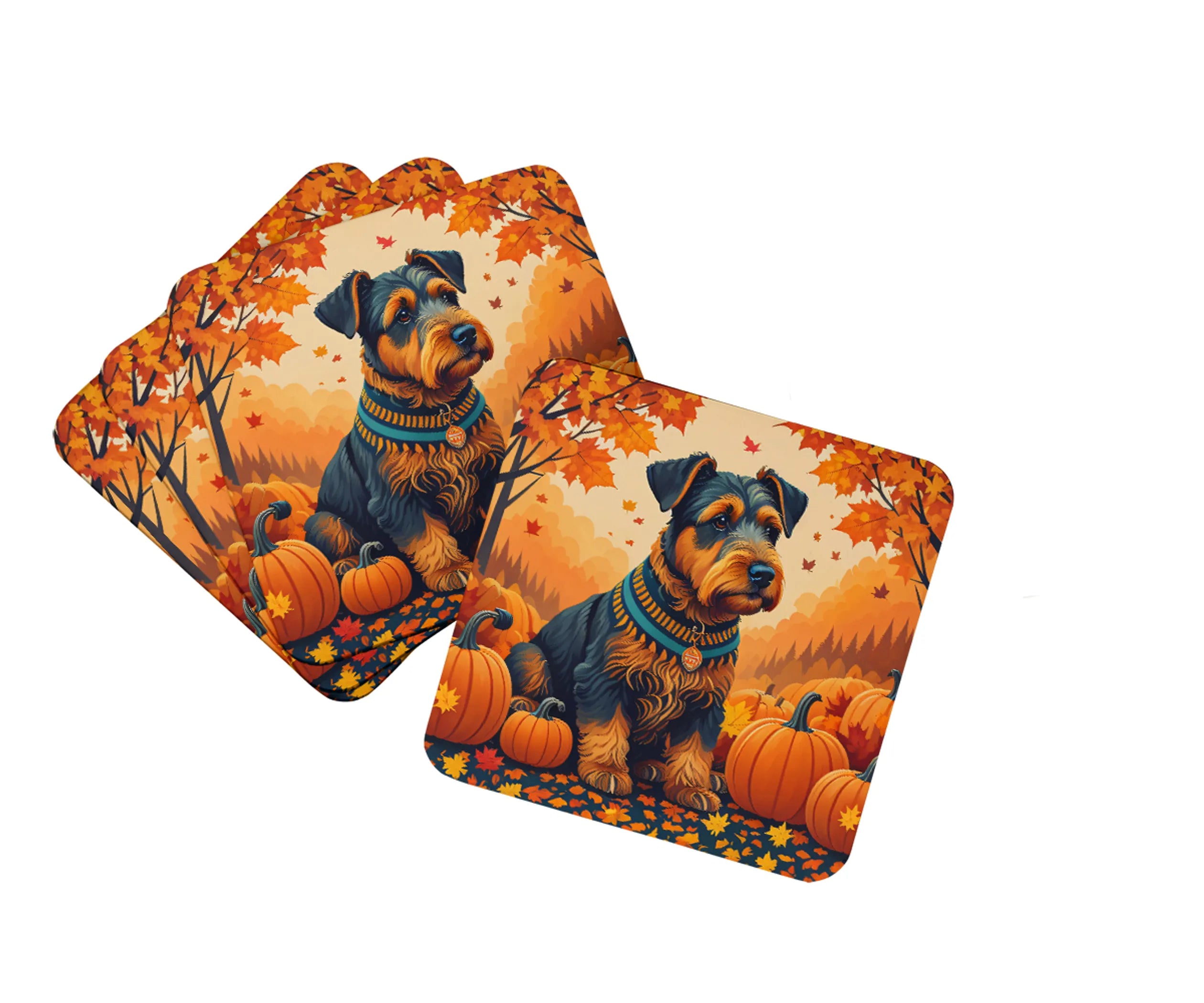 Autumn Leaves Foam Coasters - Size: 3.5 | Pack Of: 1 | Collection name: Autumn leaves