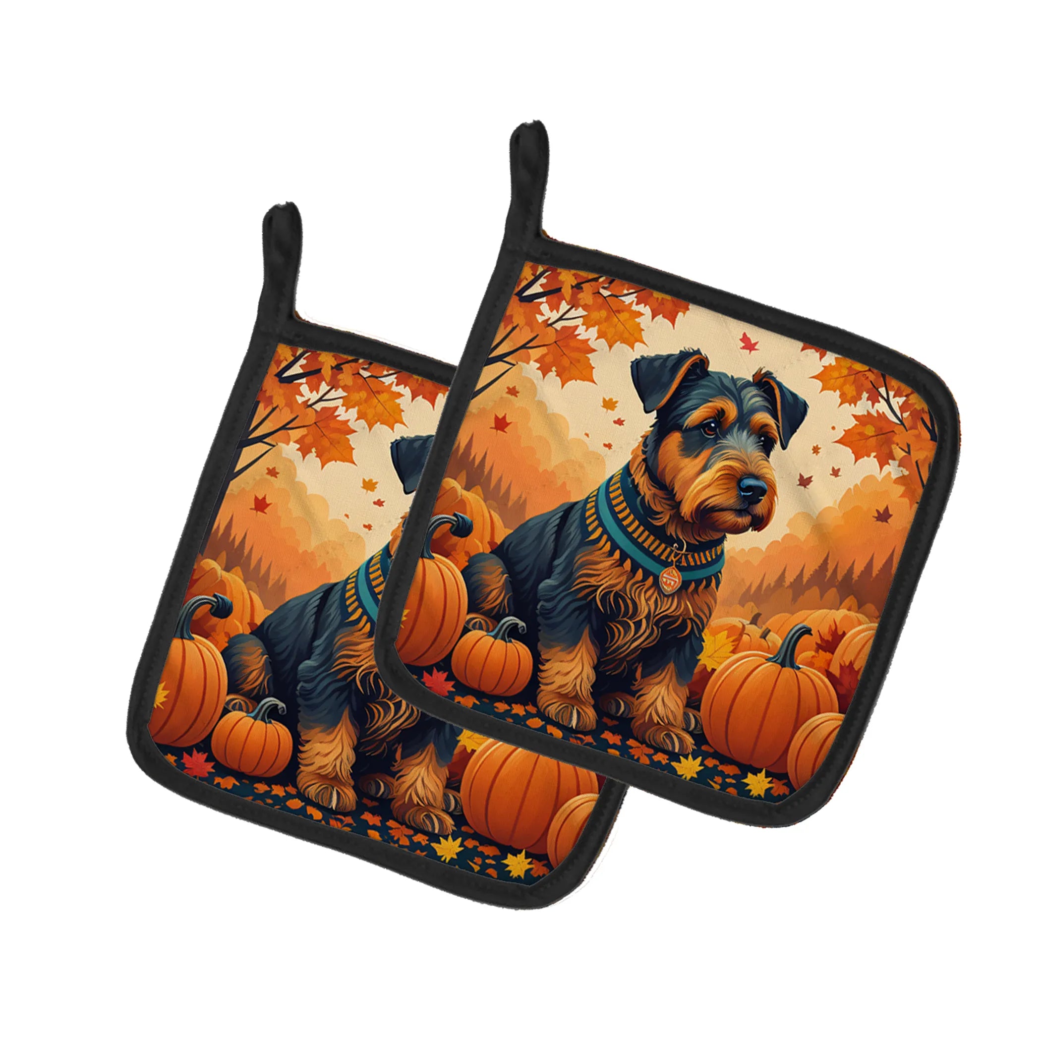 Autumn Leaves Pair of Pot Holders - Size: 7.5HX7.5W | Pack Of: 1 | Collection name: Autumn leaves