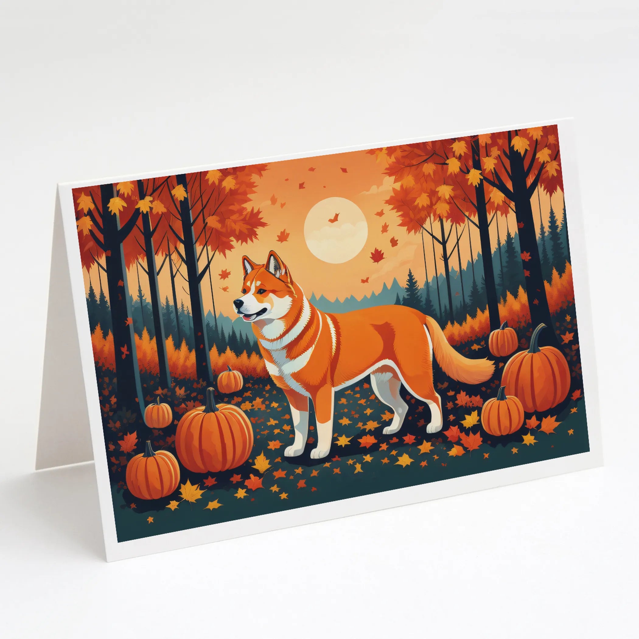 Autumn Leaves Greeting Cards  - Size: 5X7 | Pack Of: 8 | Collection name: Autumn leaves