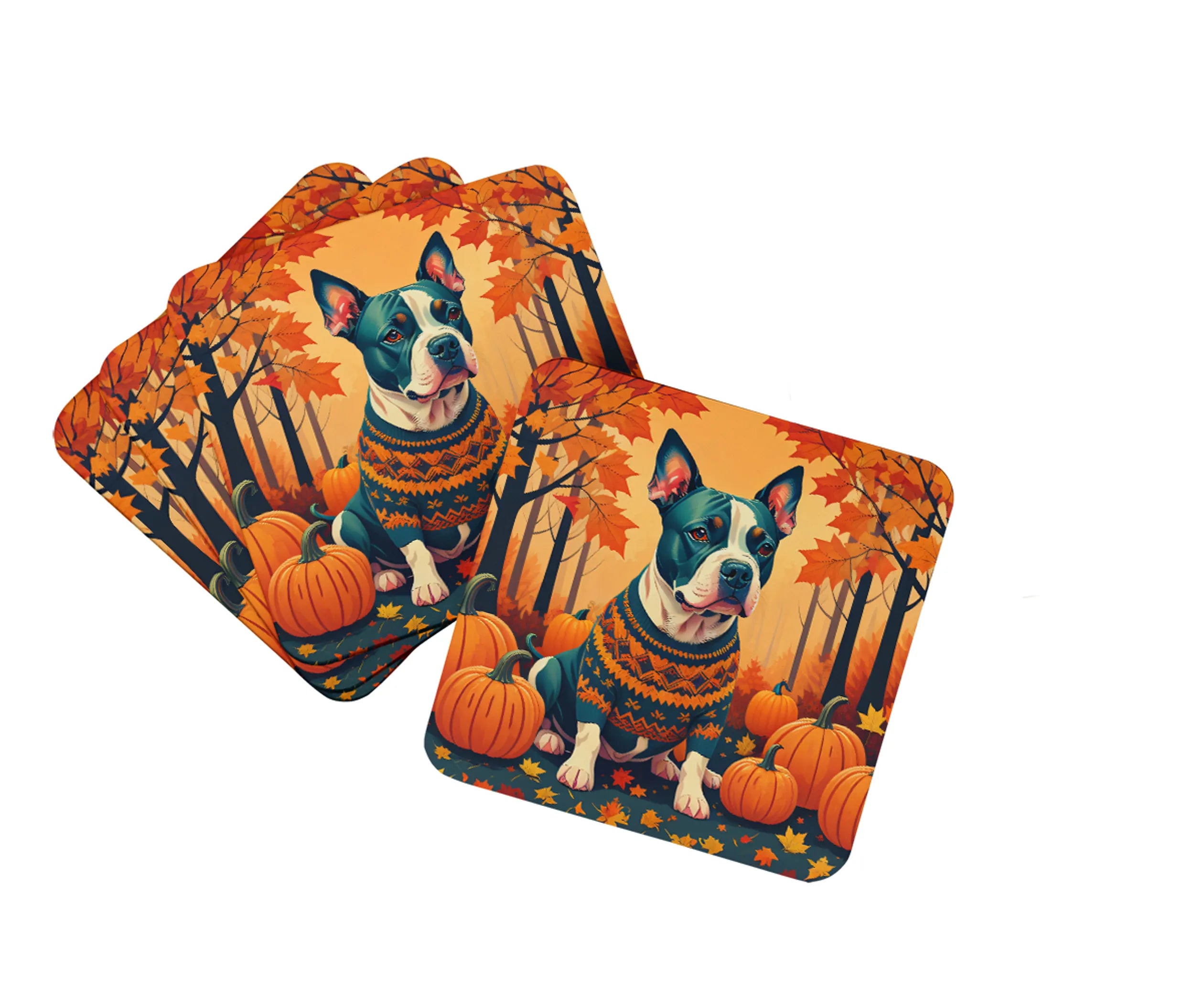 Autumn Leaves Foam Coasters - Size: 3.5 | Pack Of: 1 | Collection name: Autumn leaves
