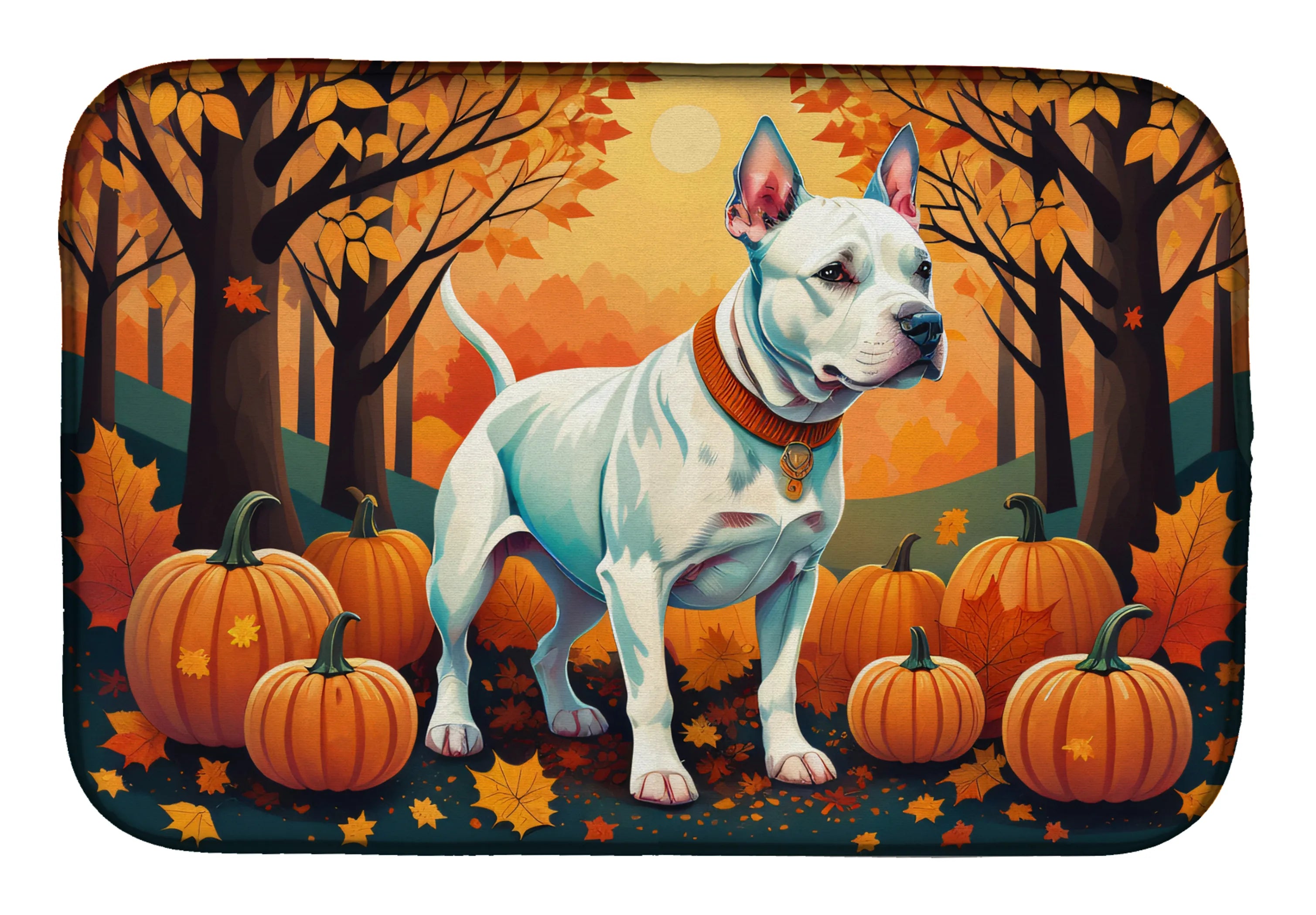 Autumn Leaves Dish Drying Mat - Size: 14  X 21" | Pack Of: 1 | Collection name: Autumn leaves