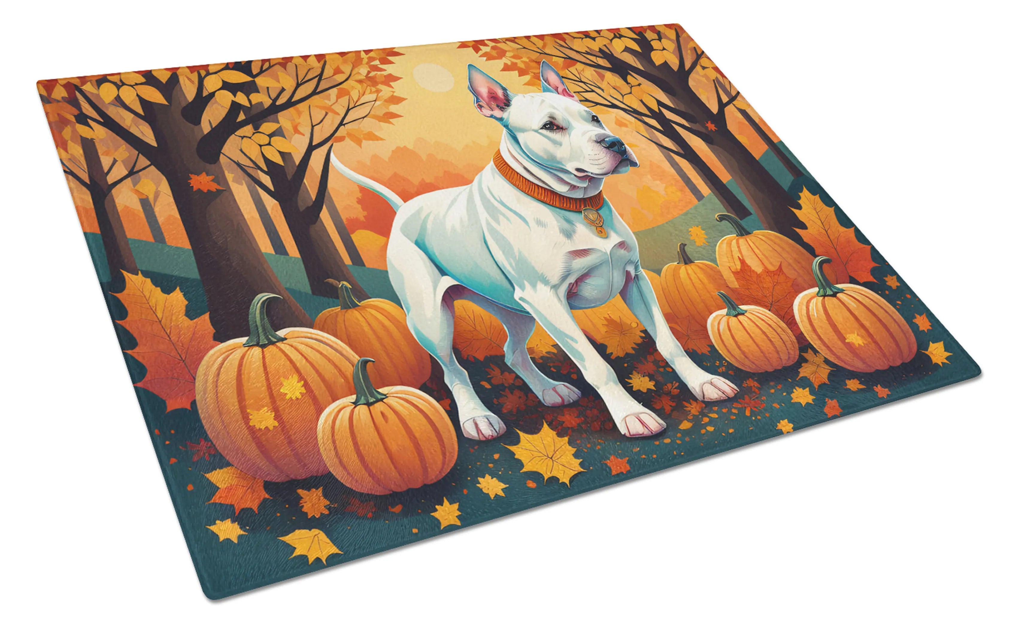 Autumn Leaves Glass Cutting Board - Size: LARGE | Pack Of: 1 | Collection name: Autumn leaves