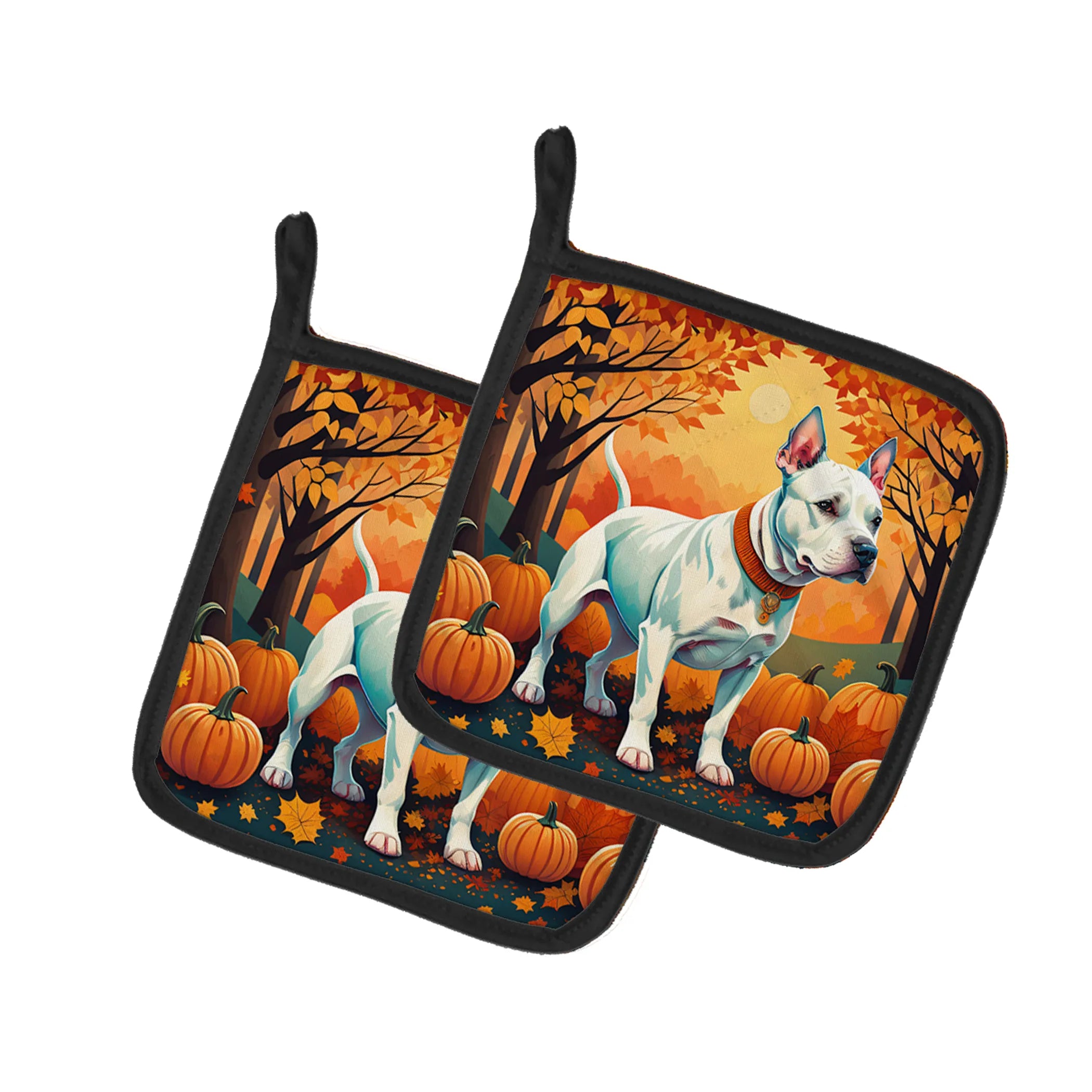 Autumn Leaves Pair of Pot Holders - Size: 7.5HX7.5W | Pack Of: 1 | Collection name: Autumn leaves