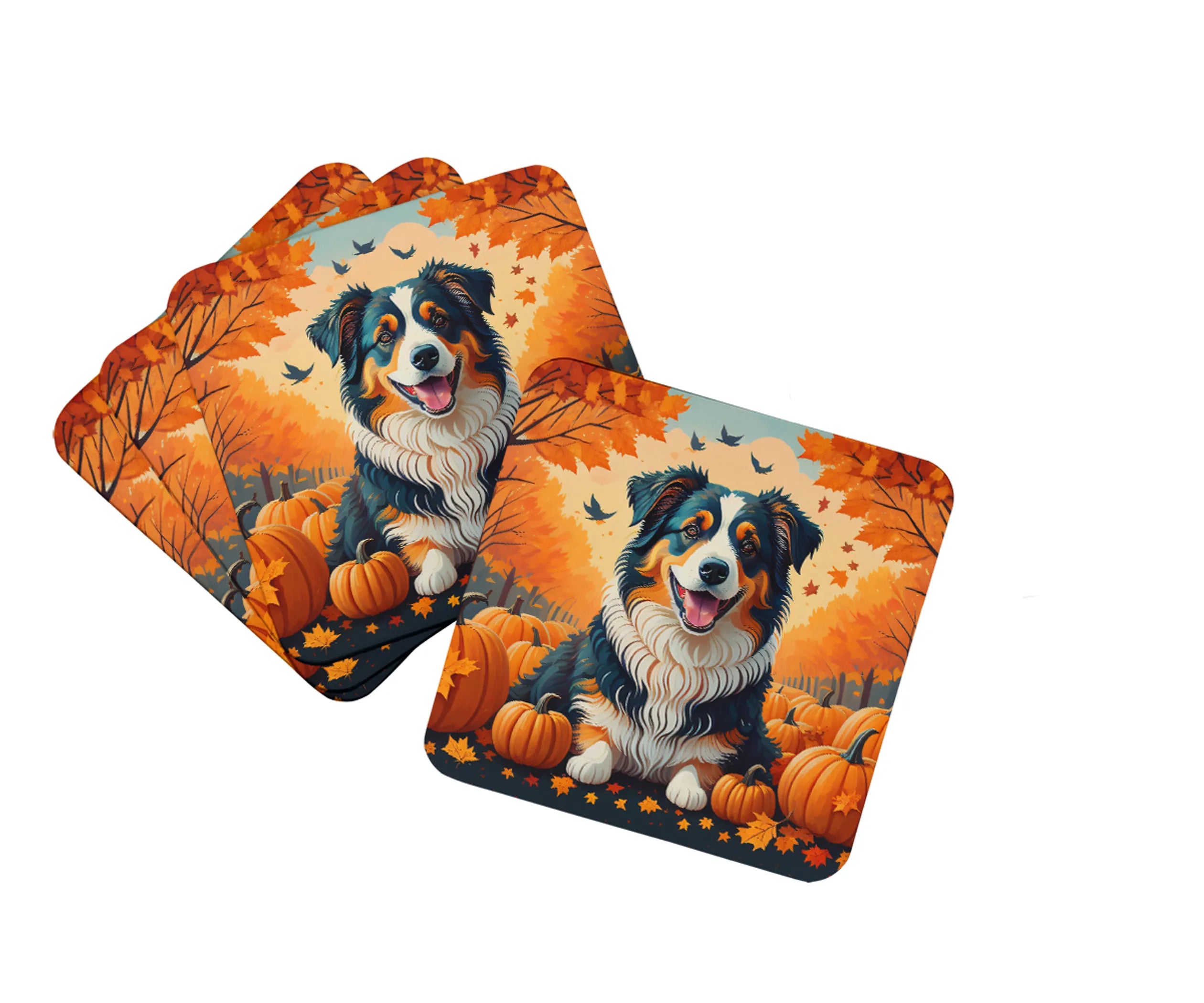 Autumn Leaves Foam Coasters - Size: 3.5 | Pack Of: 1 | Collection name: Autumn leaves
