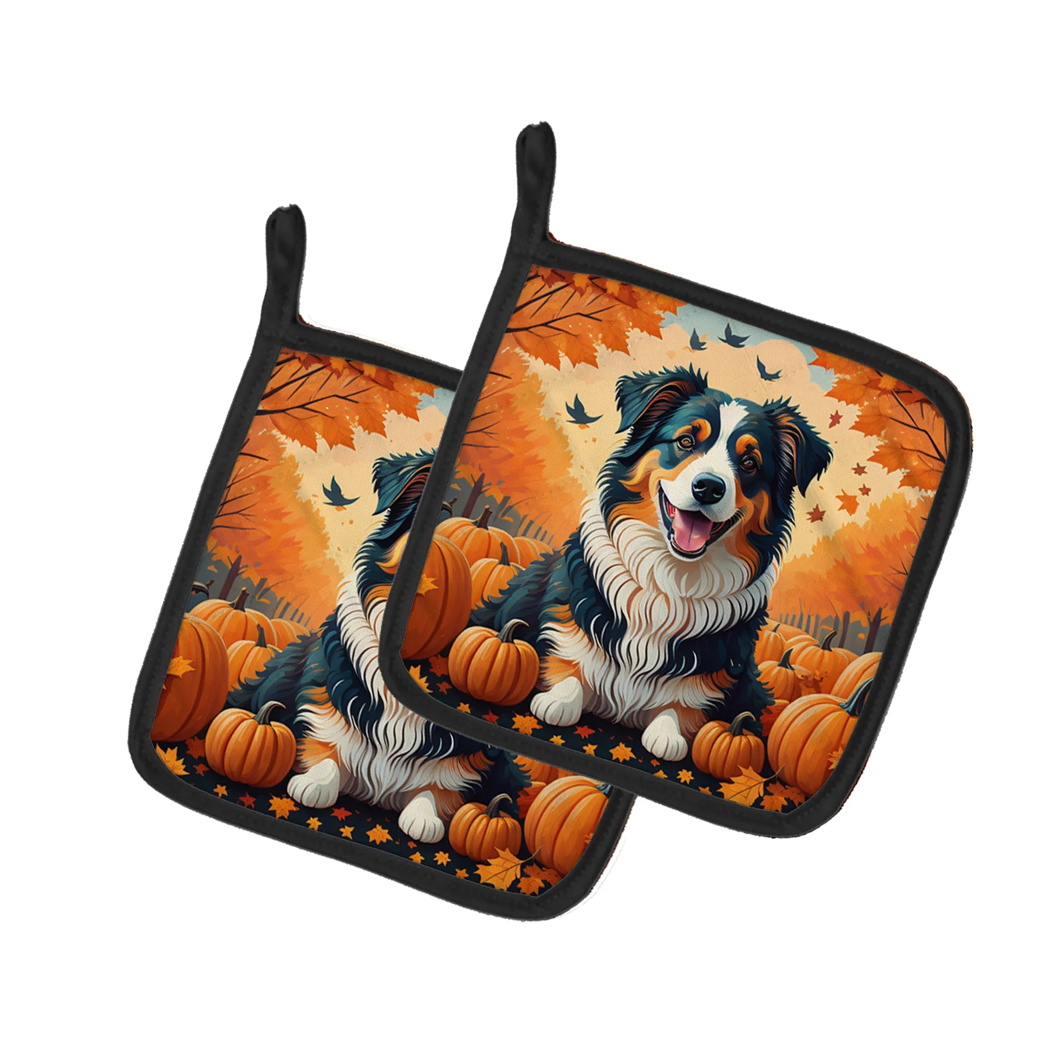 Autumn Leaves Pair of Pot Holders - Size: 7.5HX7.5W | Pack Of: 1 | Collection name: Autumn leaves