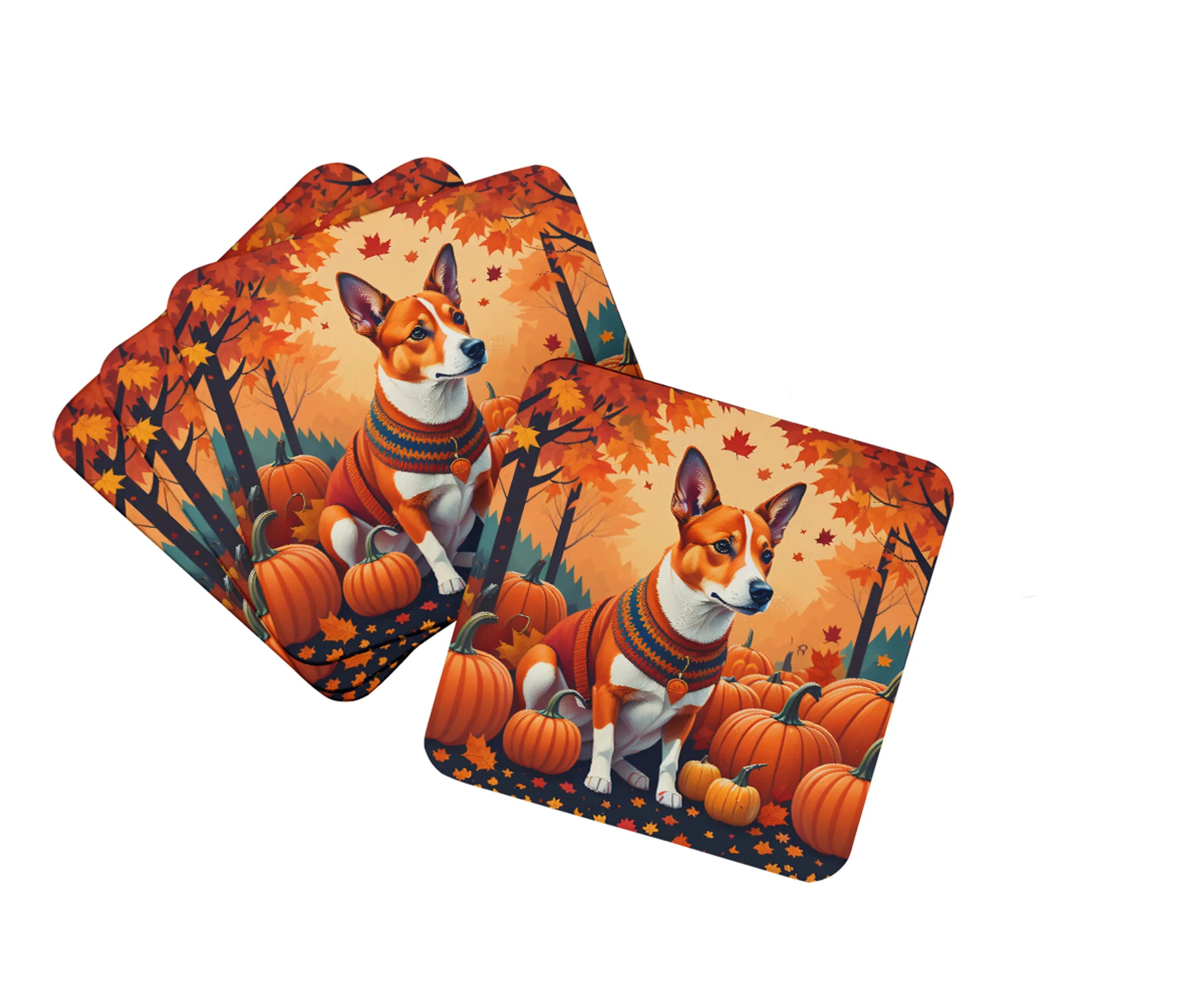 Autumn Leaves Foam Coasters - Size: 3.5 | Pack Of: 1 | Collection name: Autumn leaves