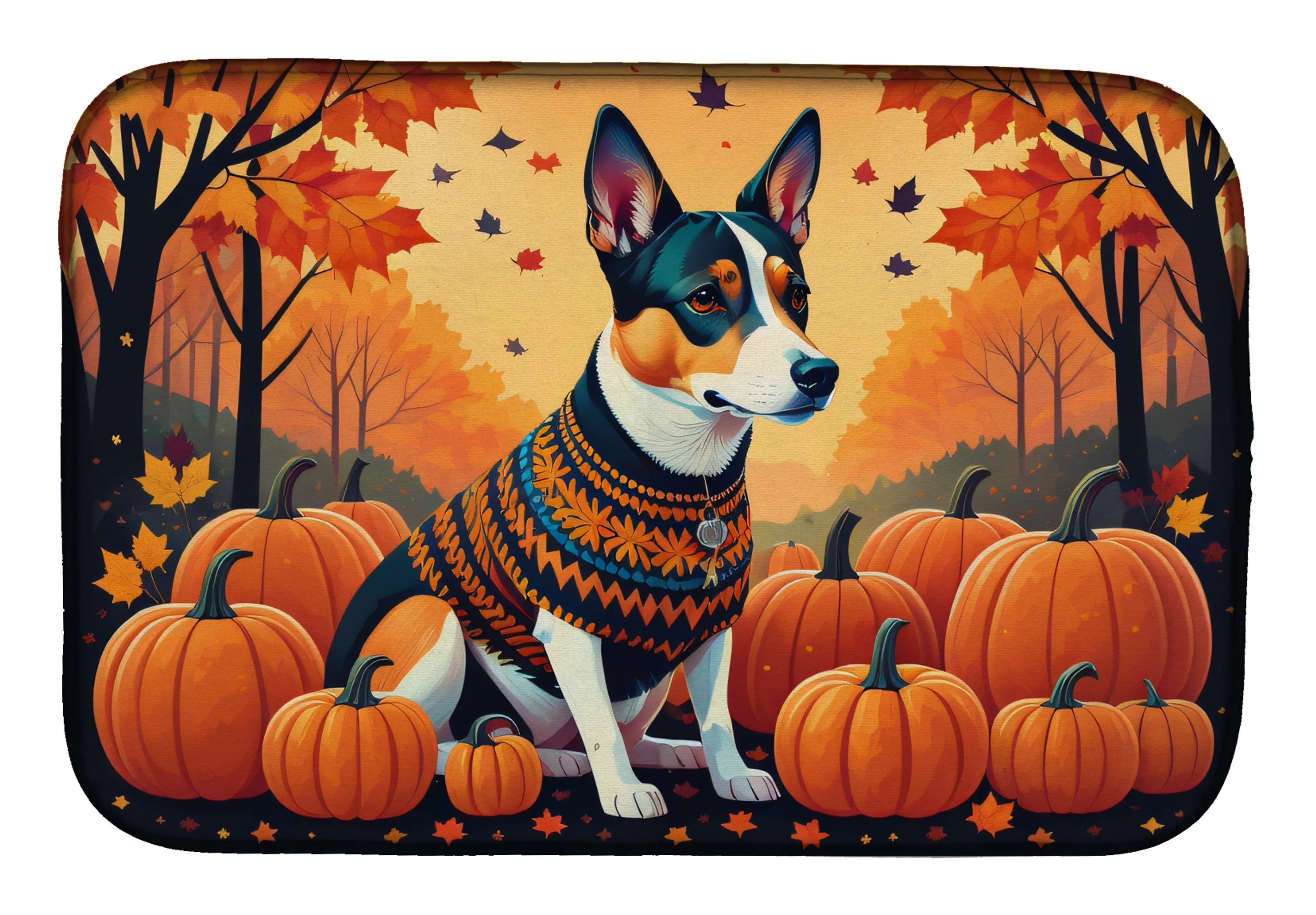 Autumn Leaves Dish Drying Mat - Size: 14  X 21" | Pack Of: 1 | Collection name: Autumn leaves