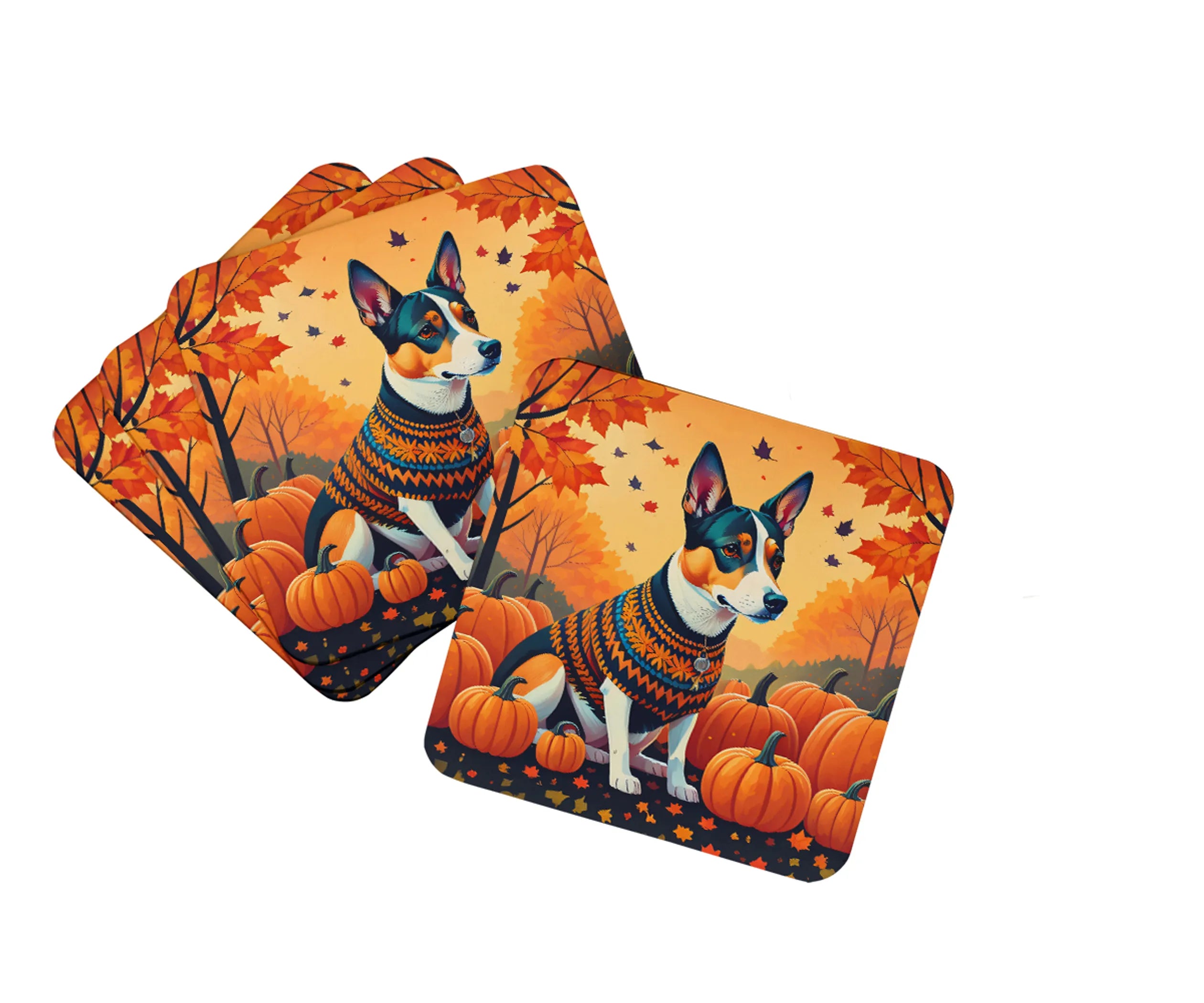 Autumn Leaves Foam Coasters - Size: 3.5 | Pack Of: 1 | Collection name: Autumn leaves