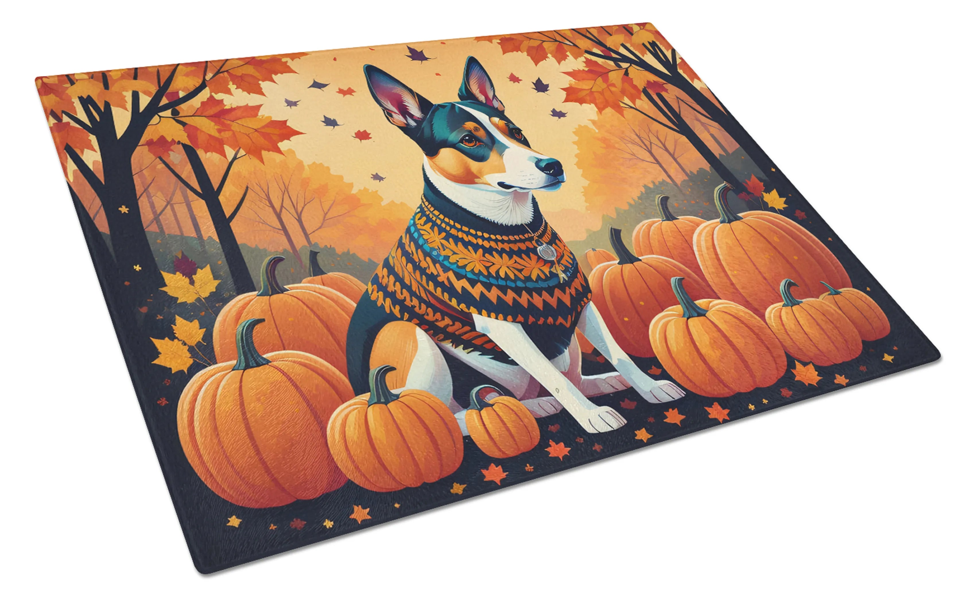 Autumn Leaves Glass Cutting Board - Size: LARGE | Pack Of: 1 | Collection name: Autumn leaves
