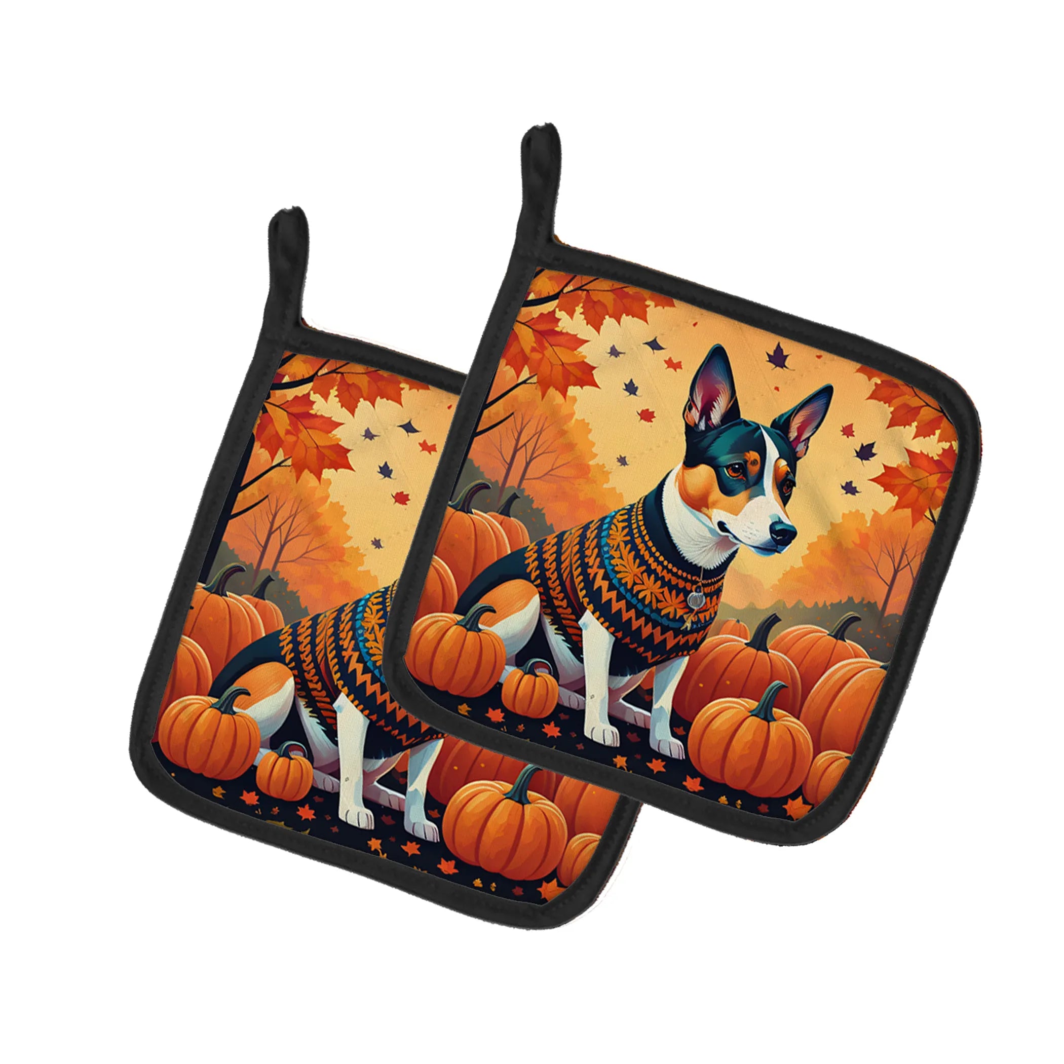 Autumn Leaves Pair of Pot Holders - Size: 7.5HX7.5W | Pack Of: 1 | Collection name: Autumn leaves