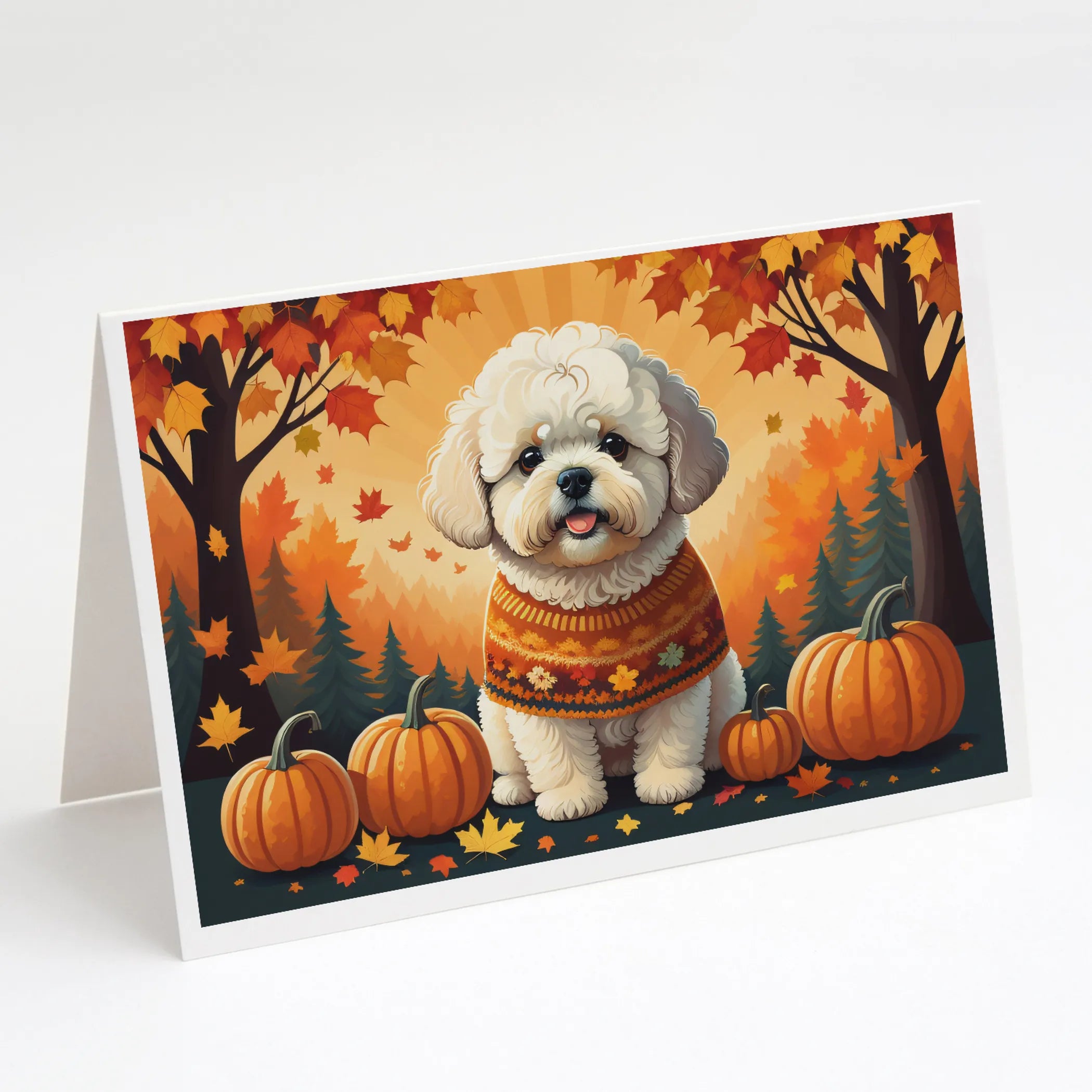 Autumn Leaves Greeting Cards  - Size: 5X7 | Pack Of: 8 | Collection name: Autumn leaves