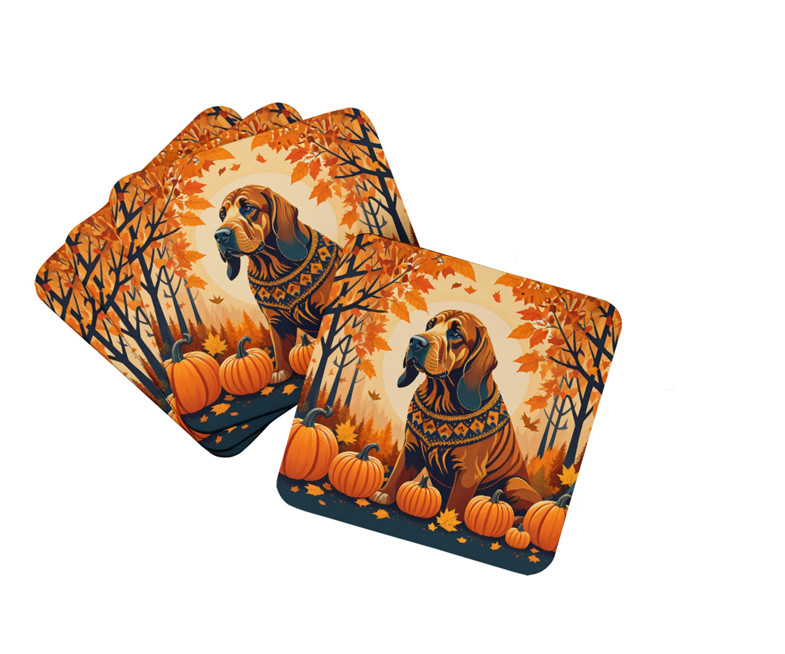 Autumn Leaves Foam Coasters - Size: 3.5 | Pack Of: 1 | Collection name: Autumn leaves