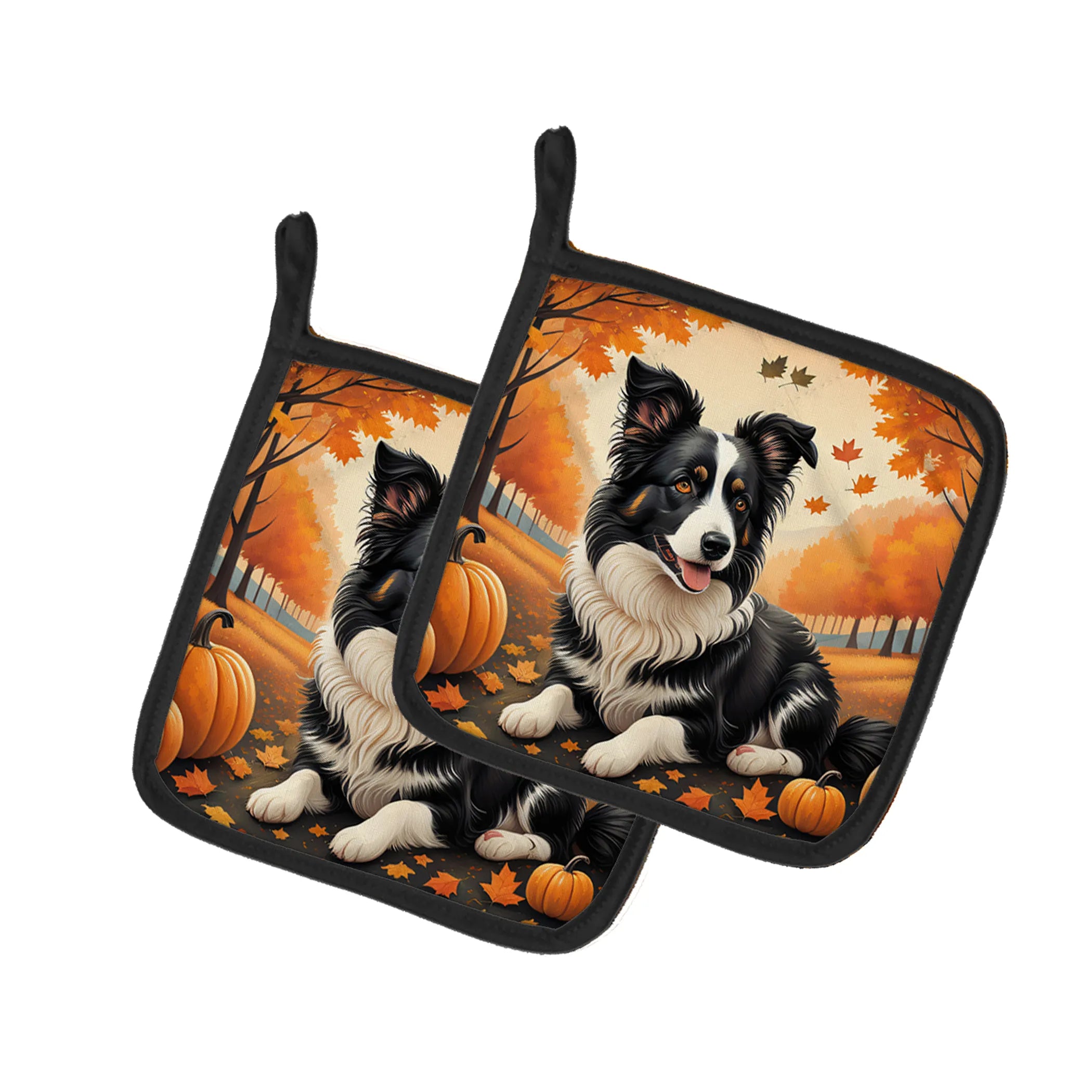 Autumn Leaves Pair of Pot Holders - Size: 7.5HX7.5W | Pack Of: 1 | Collection name: Autumn leaves