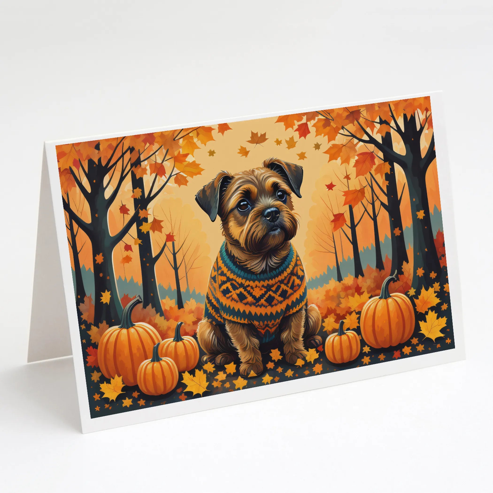 Autumn Leaves Greeting Cards  - Size: 5X7 | Pack Of: 8 | Collection name: Autumn leaves