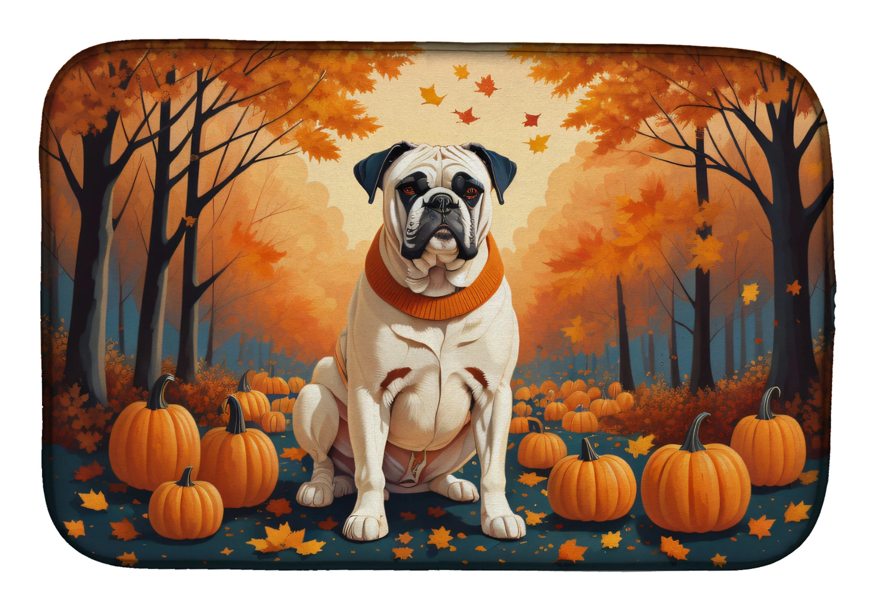 Autumn Leaves Dish Drying Mat - Size: 14  X 21" | Pack Of: 1 | Collection name: Autumn leaves