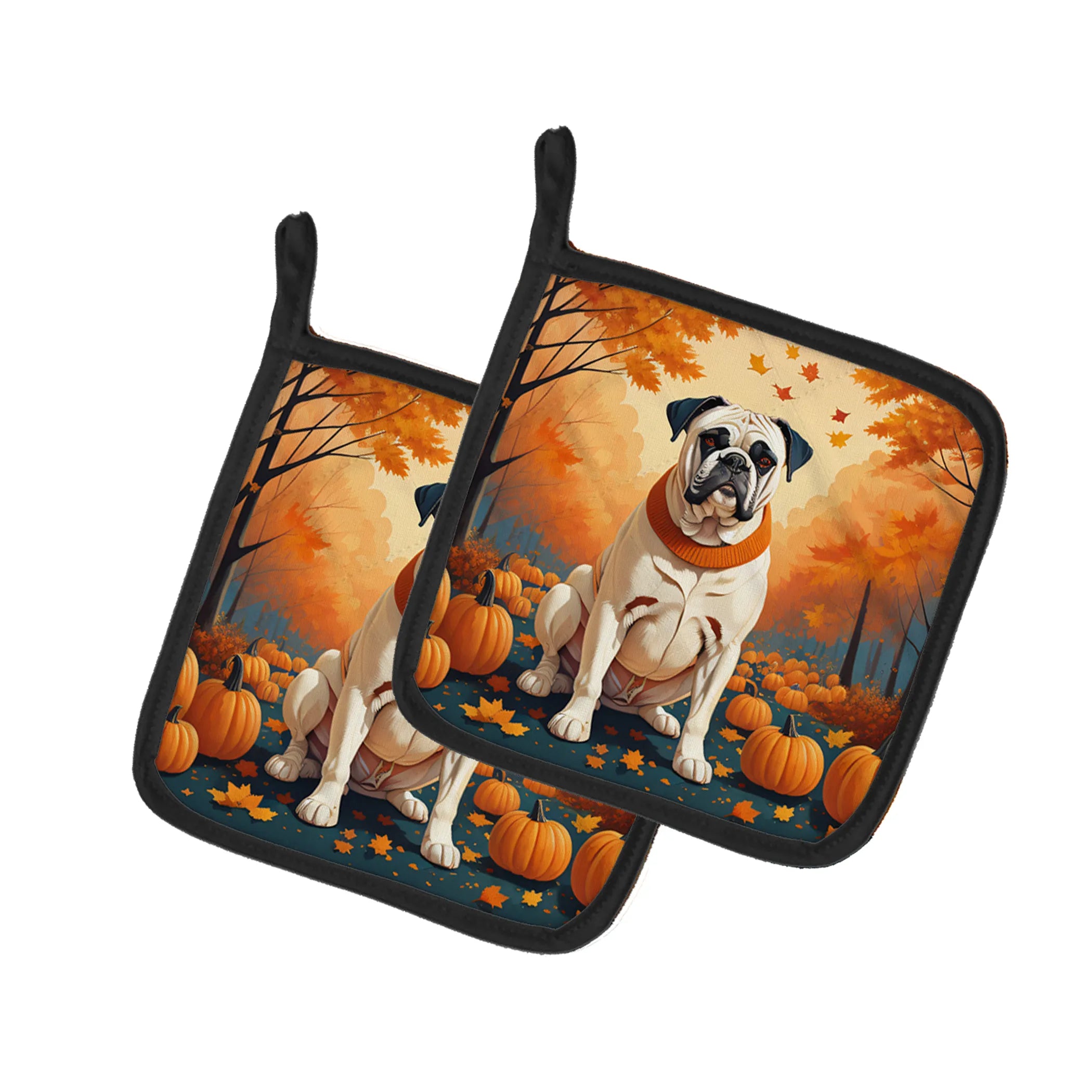 Autumn Leaves Pair of Pot Holders - Size: 7.5HX7.5W | Pack Of: 1 | Collection name: Autumn leaves