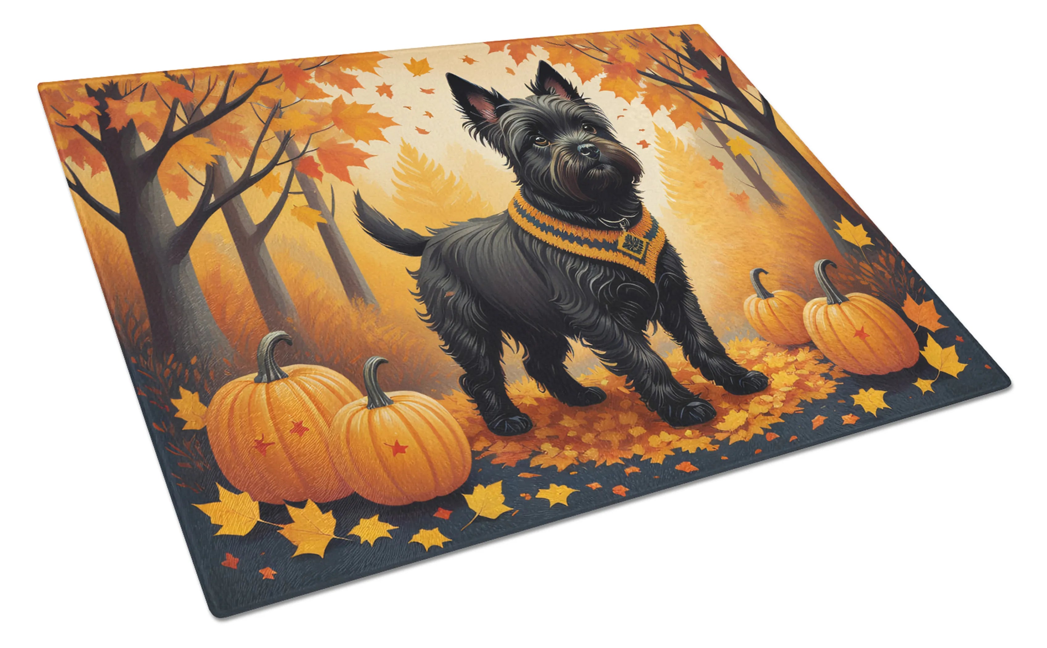 Autumn Leaves Glass Cutting Board - Size: LARGE | Pack Of: 1 | Collection name: Autumn leaves