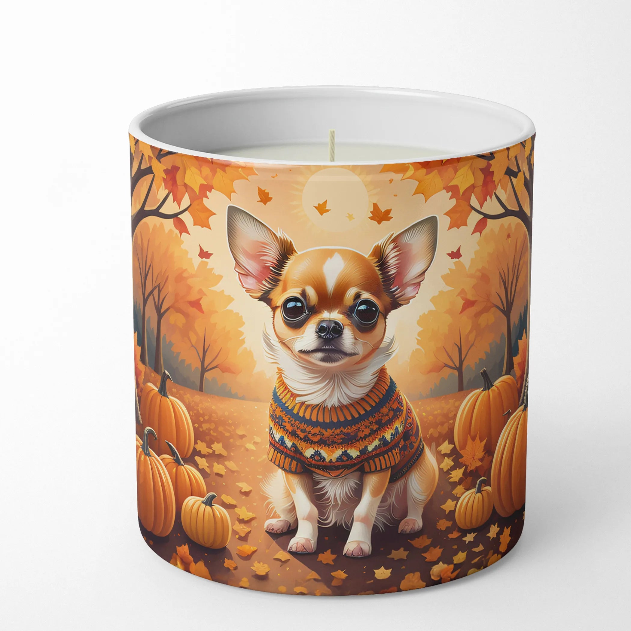 Autumn Leaves Decorative Soy Candle - Size: 10 OZ | Pack Of: 1 | Collection name: Autumn leaves