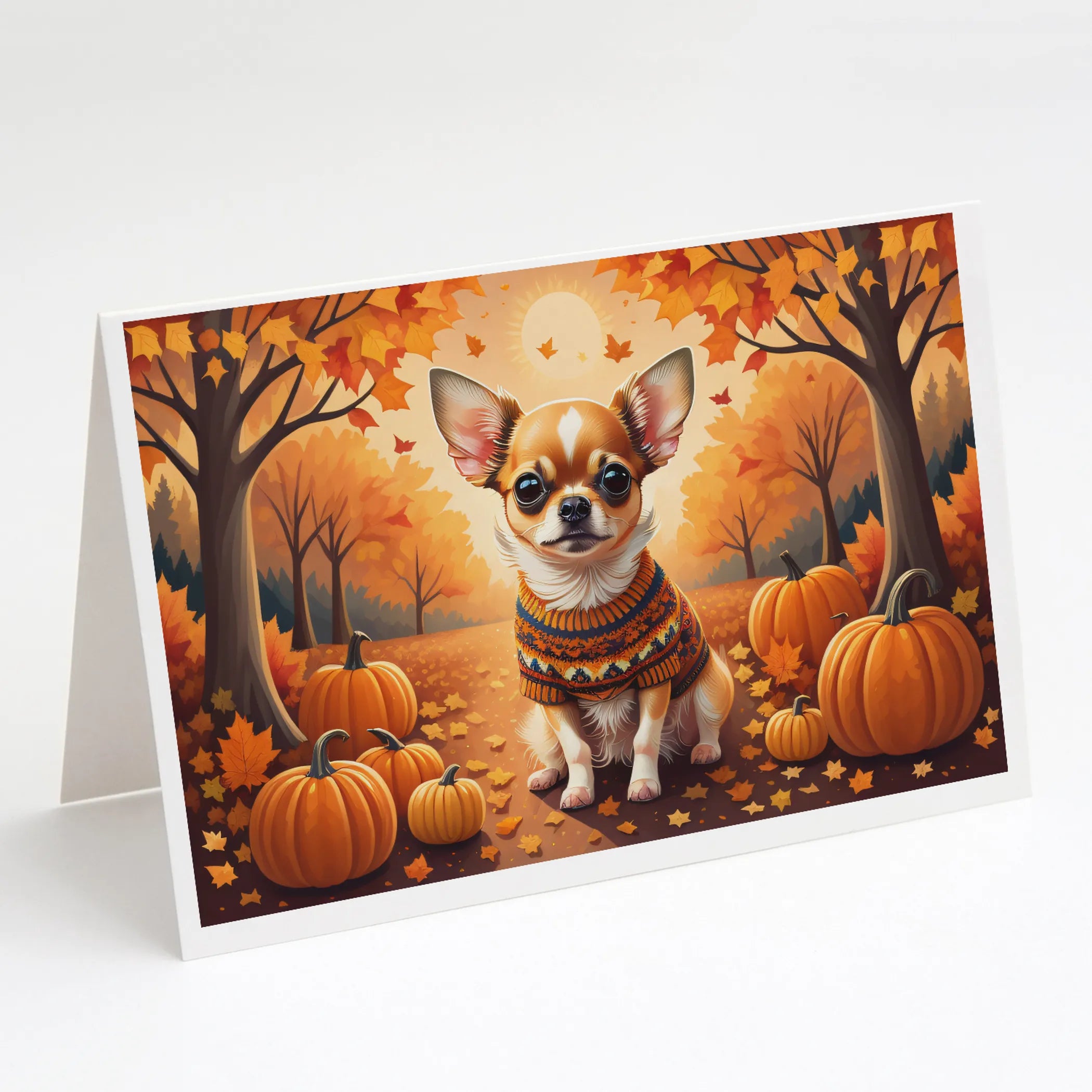 Autumn Leaves Greeting Cards  - Size: 5X7 | Pack Of: 8 | Collection name: Autumn leaves