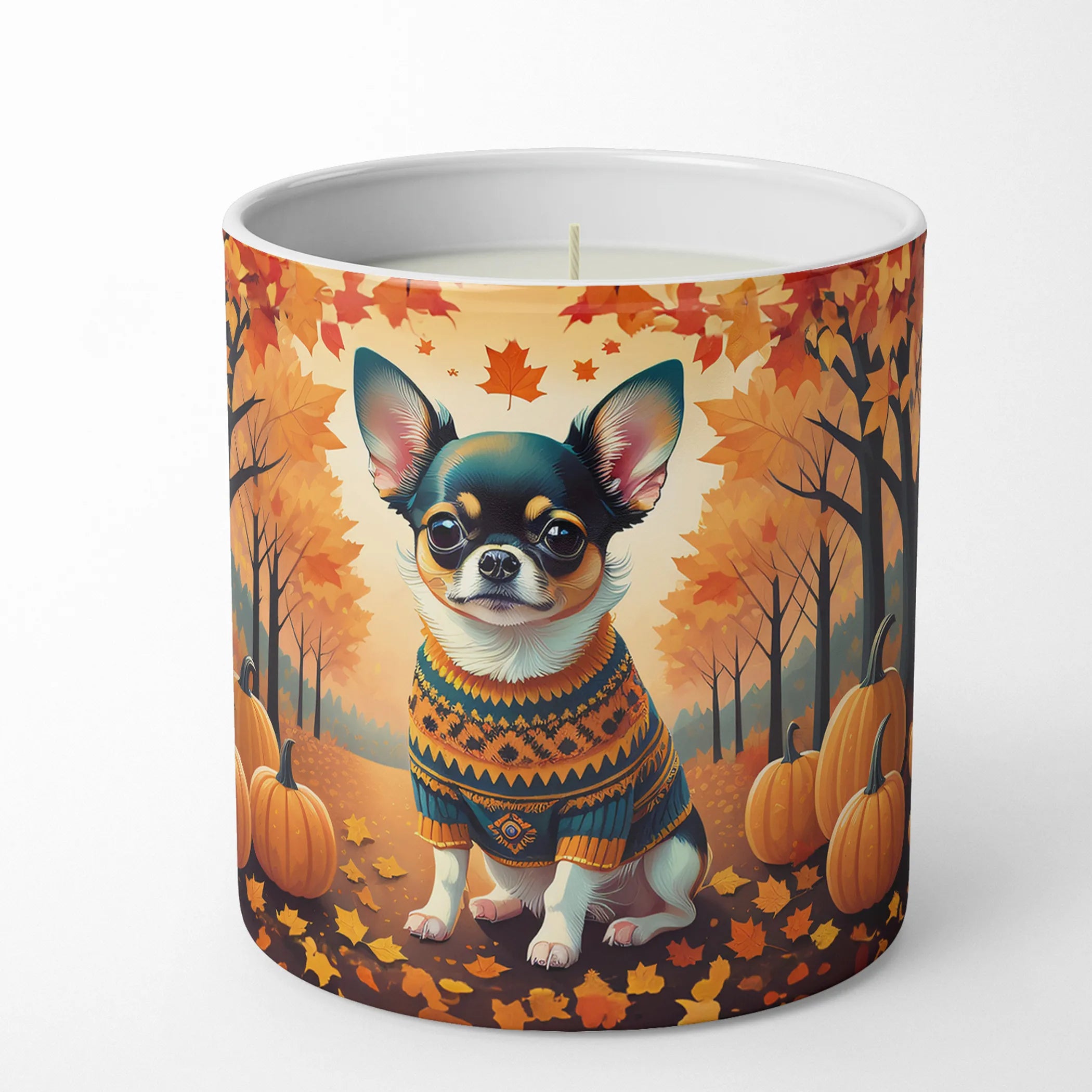 Autumn Leaves Decorative Soy Candle - Size: 10 OZ | Pack Of: 1 | Collection name: Autumn leaves