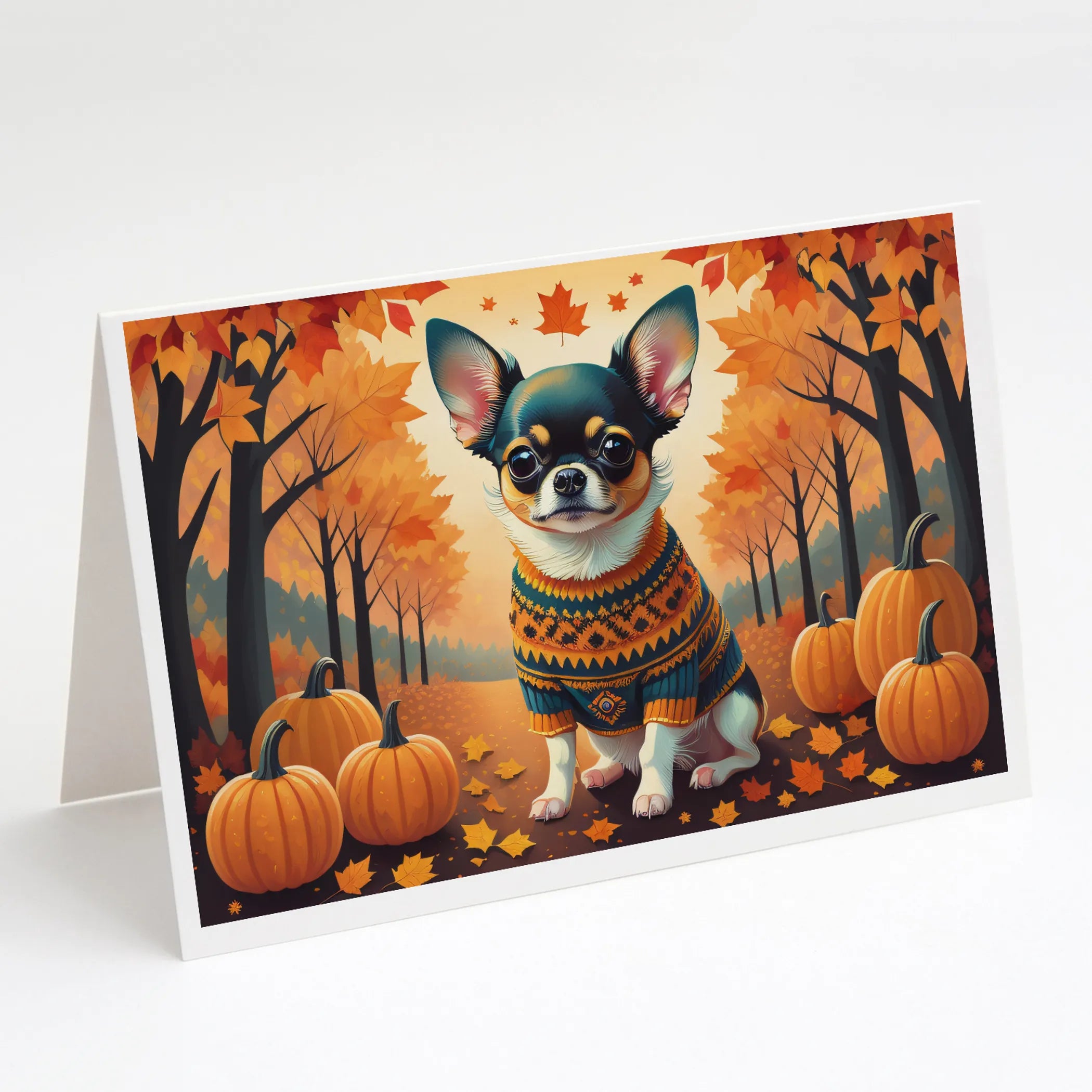 Autumn Leaves Greeting Cards  - Size: 5X7 | Pack Of: 8 | Collection name: Autumn leaves