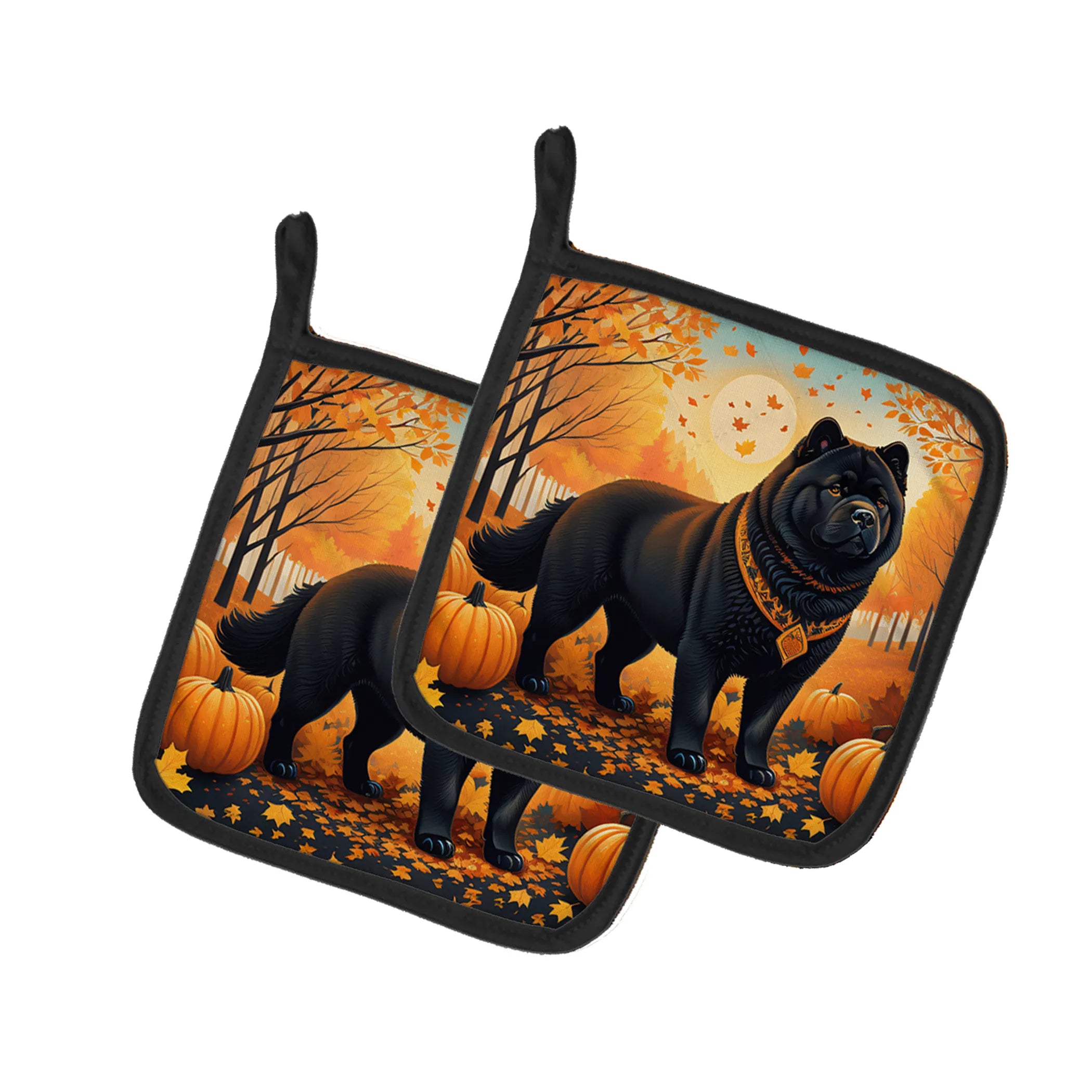 Autumn Leaves Pair of Pot Holders - Size: 7.5HX7.5W | Pack Of: 1 | Collection name: Autumn leaves