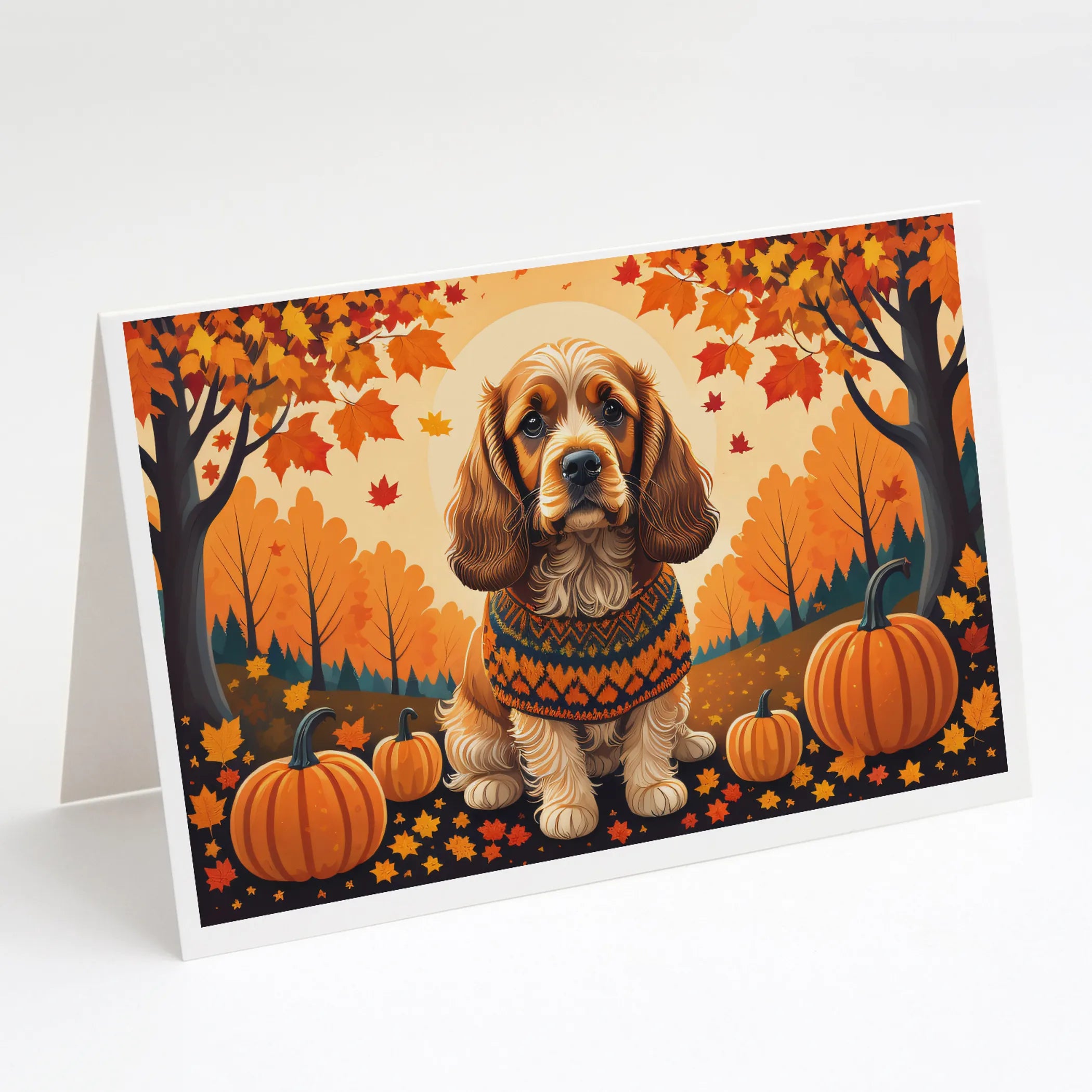 Autumn Leaves Greeting Cards  - Size: 5X7 | Pack Of: 8 | Collection name: Autumn leaves