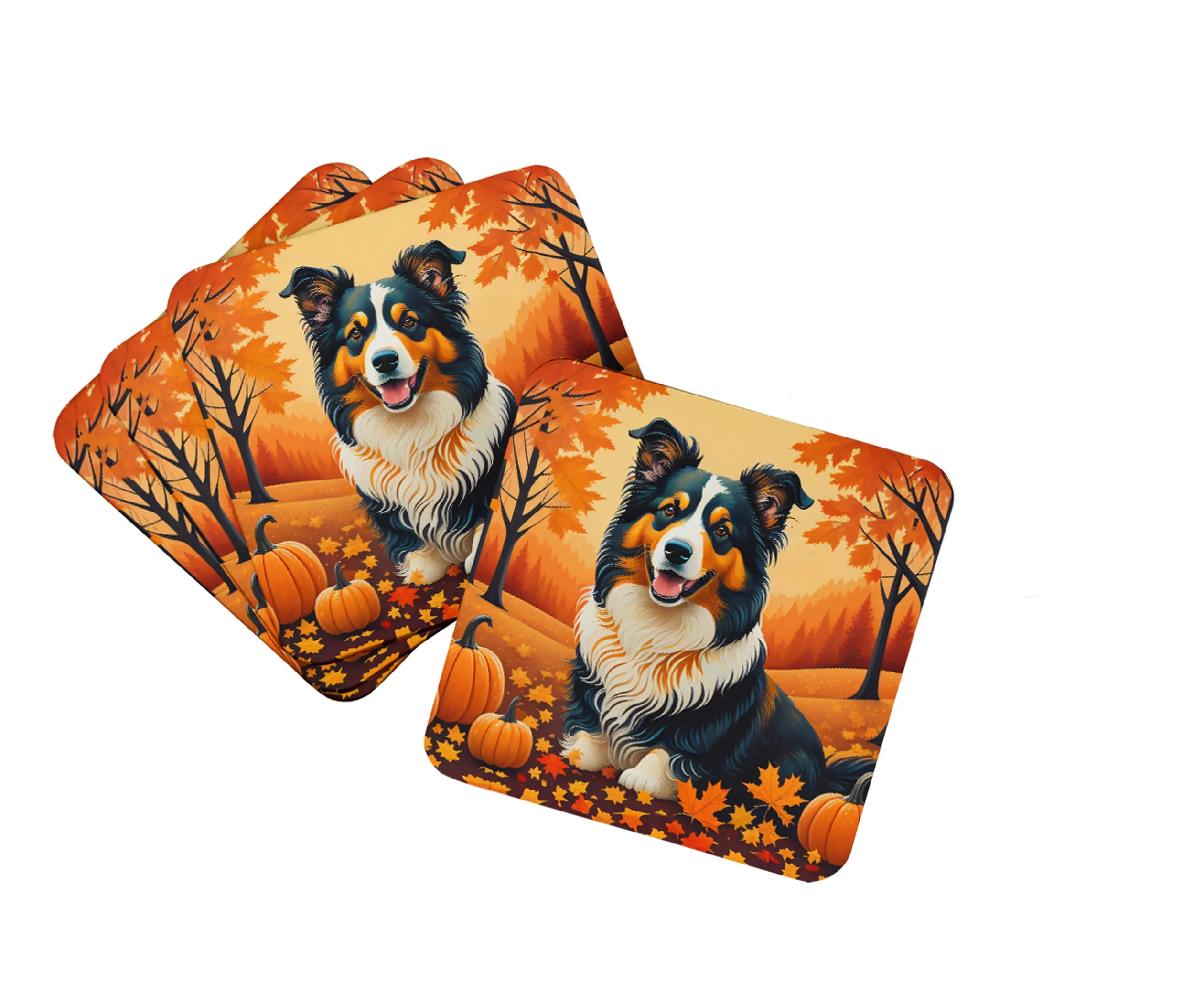 Autumn Leaves Foam Coasters - Size: 3.5 | Pack Of: 1 | Collection name: Autumn leaves