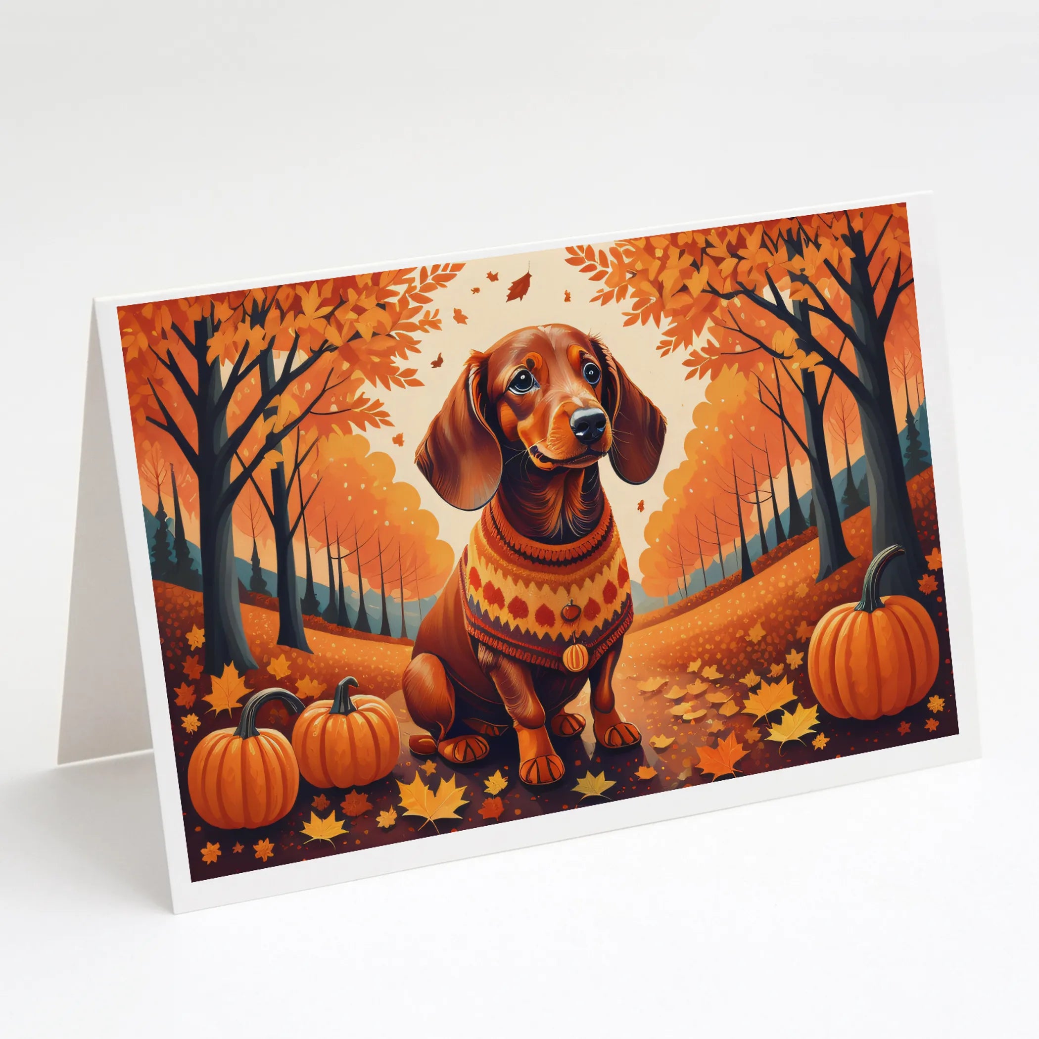 Autumn Leaves Greeting Cards  - Size: 5X7 | Pack Of: 8 | Collection name: Autumn leaves
