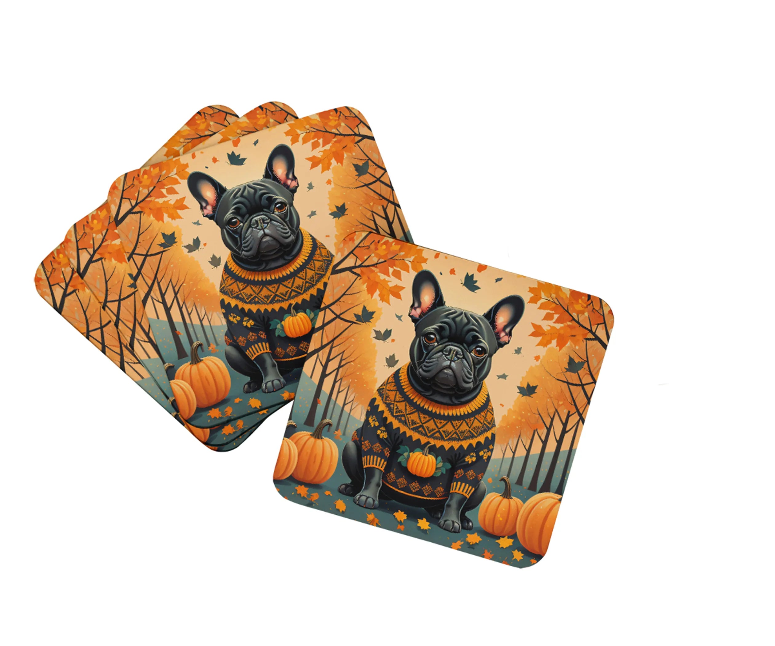 Autumn Leaves Foam Coasters - Size: 3.5 | Pack Of: 1 | Collection name: Autumn leaves